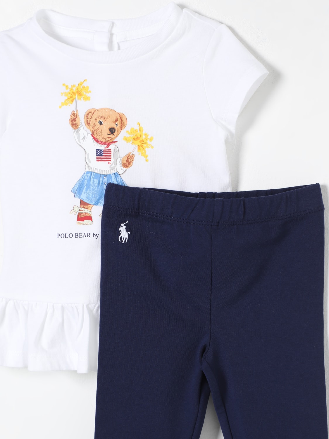 POLO RALPH LAUREN JUMPSUIT: Romper kids Polo Ralph Lauren, White - Img 3