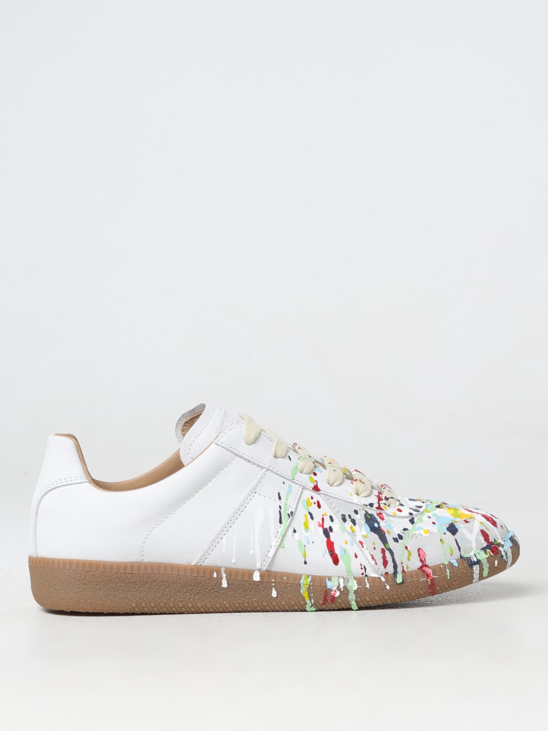 Giglio Sneakers Replica Maison Margiela in pelle con schizzi di pittura