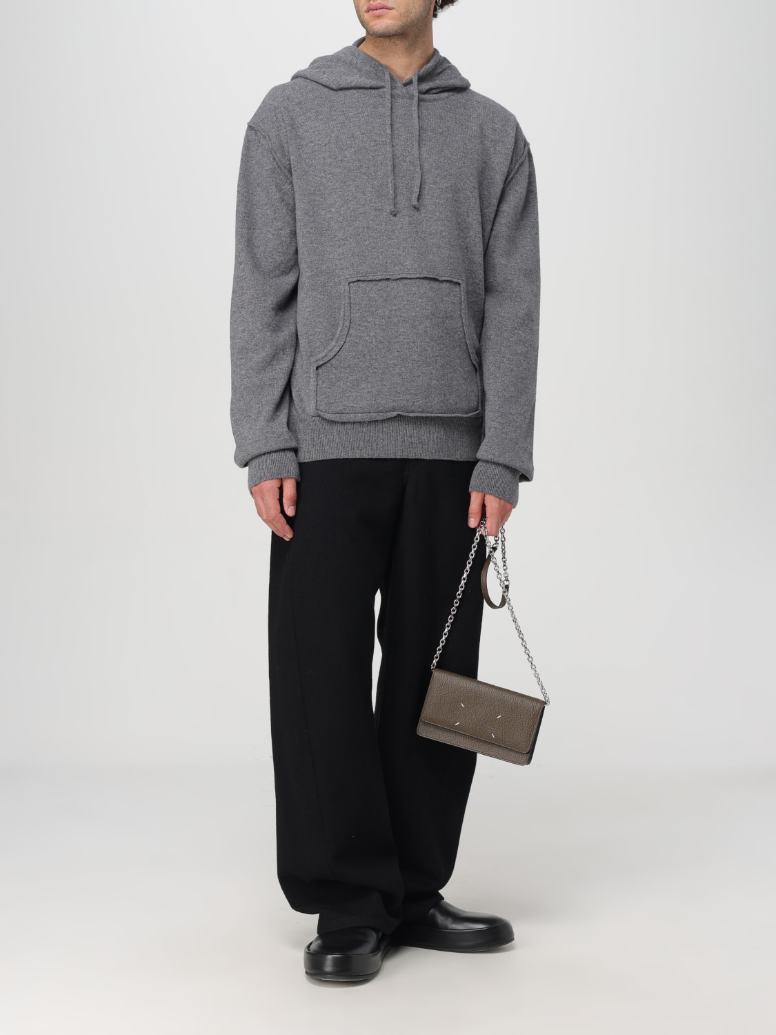 MAISON MARGIELA SWEATSHIRT: Maison Margiela wool and cashmere hoodie, Grey - Img 2