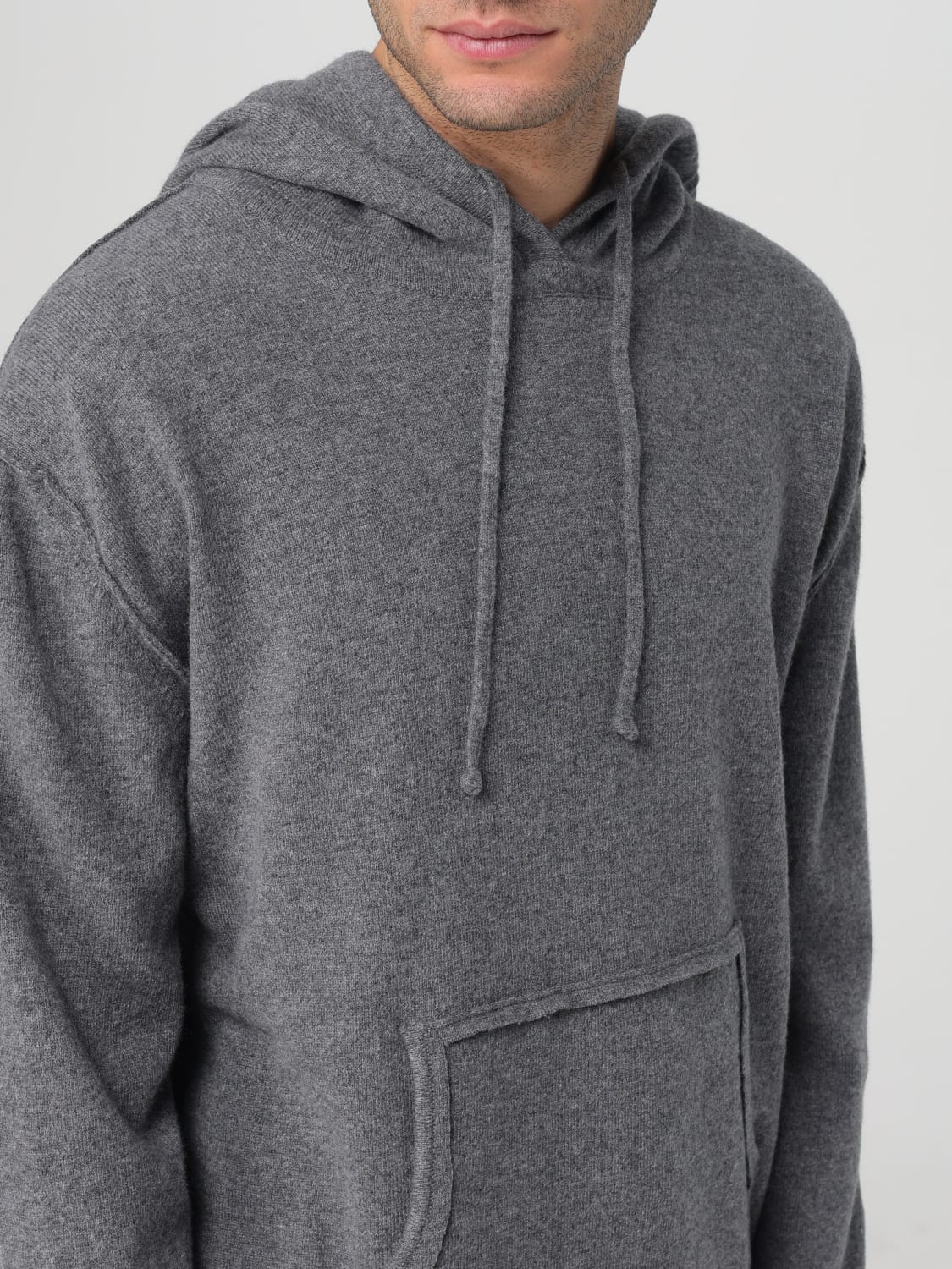 MAISON MARGIELA SWEATSHIRT: Maison Margiela wool and cashmere hoodie, Grey - Img 5