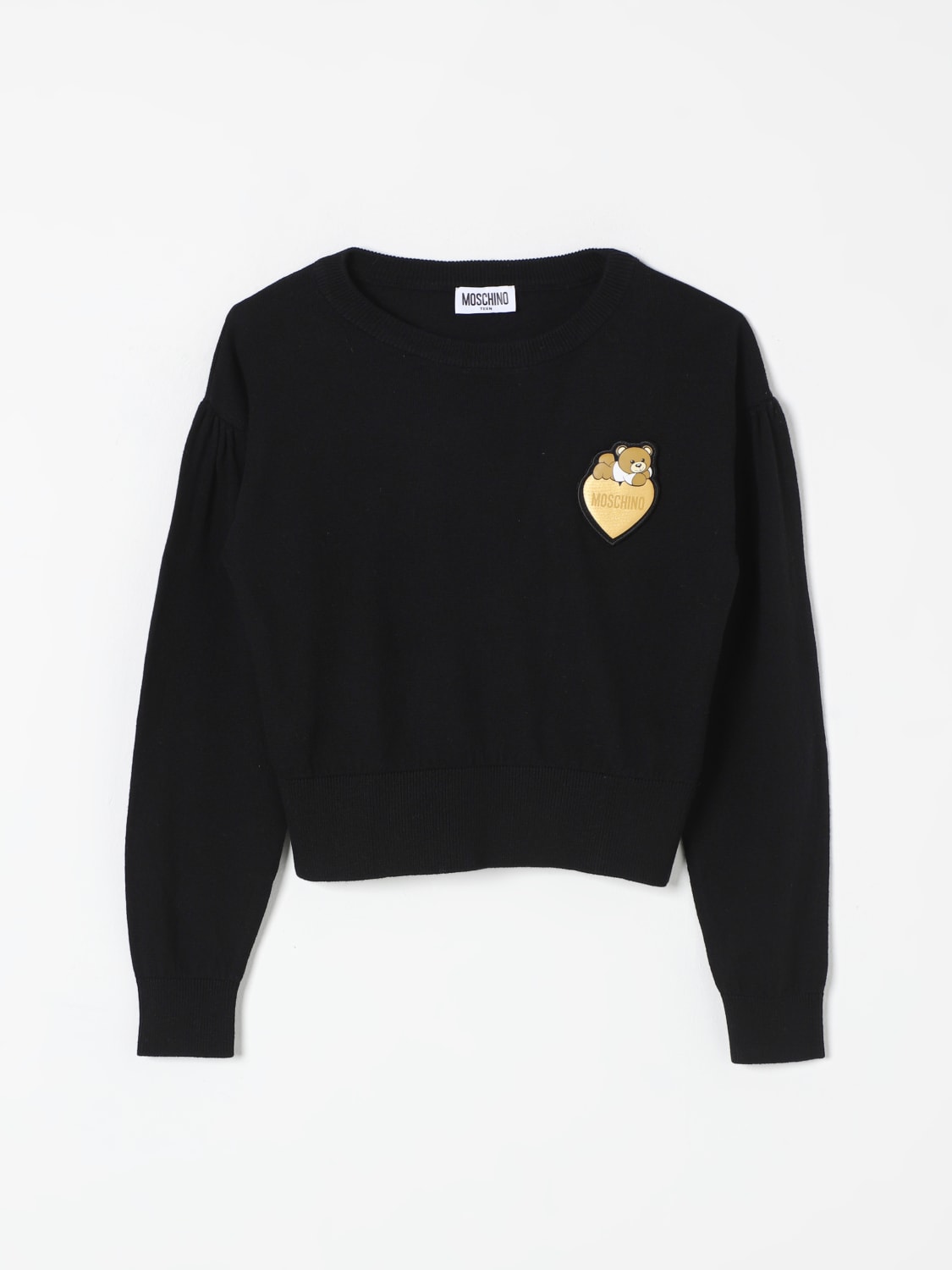 MOSCHINO SWEATER: Sweater kids Moschino, Black - Img 1