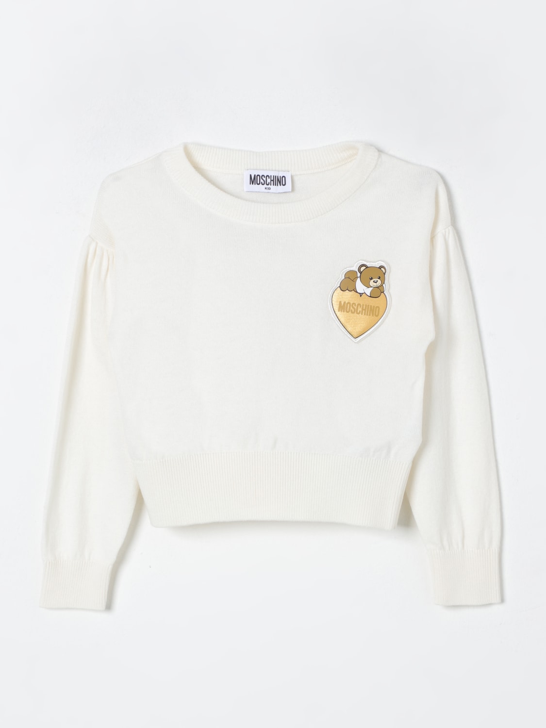 MOSCHINO MAGLIA: Pullover Moschino in lana e cotone , Panna - Img 1