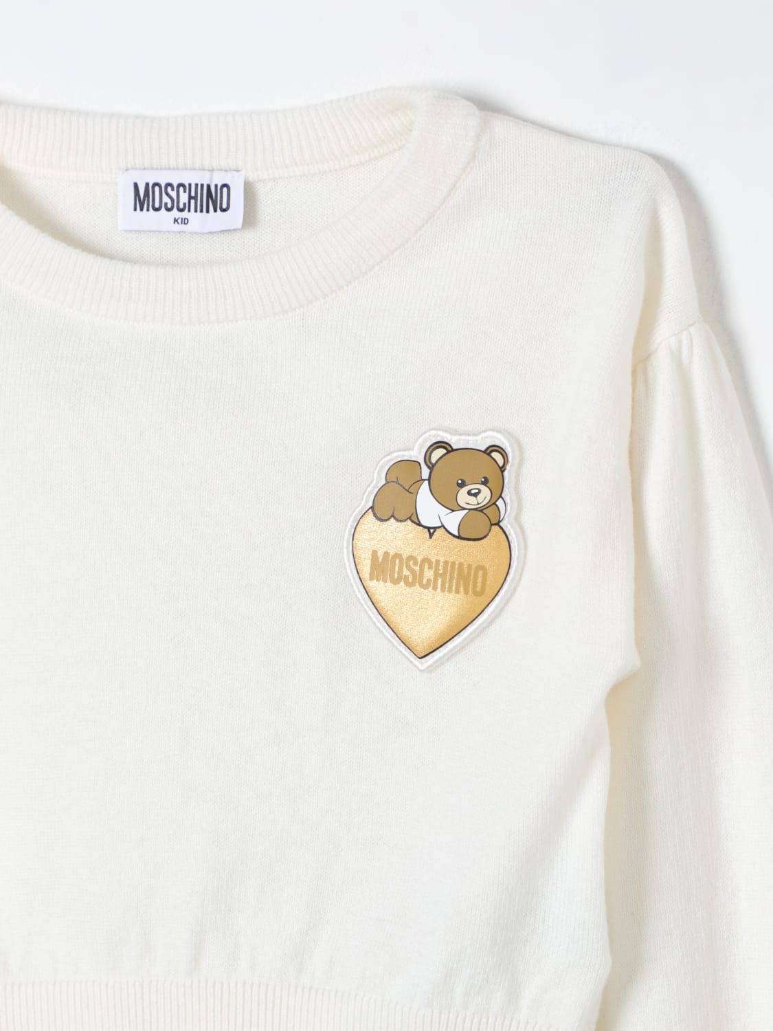 MOSCHINO MAGLIA: Pullover Moschino in lana e cotone , Panna - Img 3