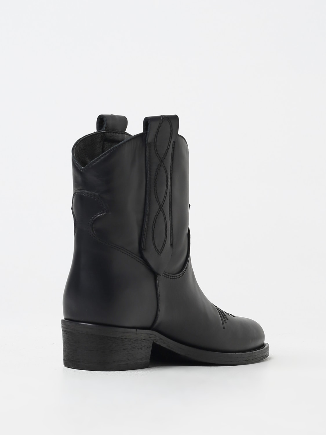 VIA ROMA 15 FLAT ANKLE BOOTS: Shoes woman Via Roma 15, Black - Img 3