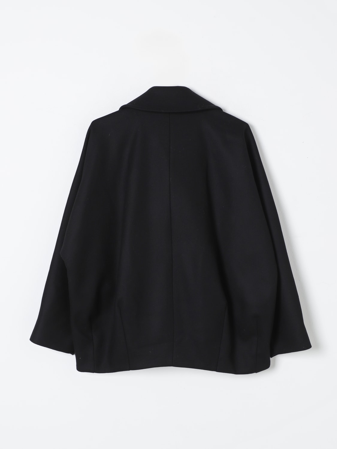 VERSACE CAPPOTTO: Cappotto doppiopetto Versace in misto lana e cashmere , Nero - Img 2