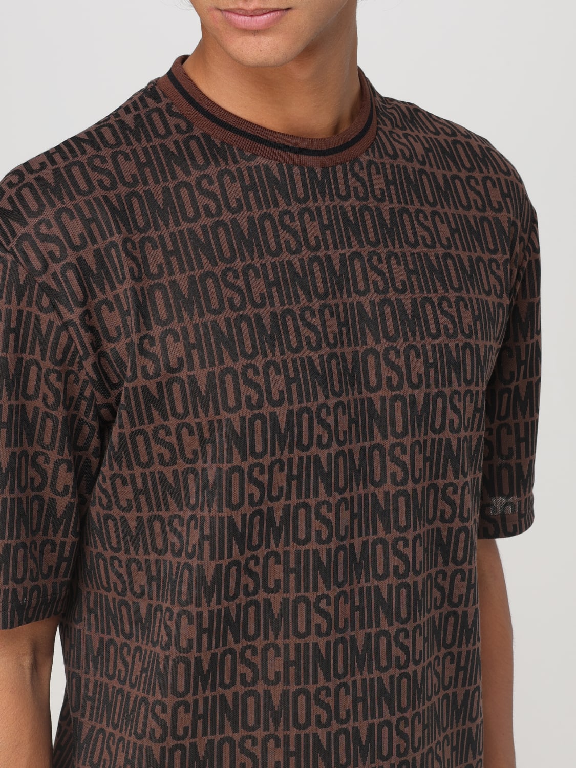 MOSCHINO COUTURE T-SHIRT: T-shirt men Moschino Couture, Brown - Img 5