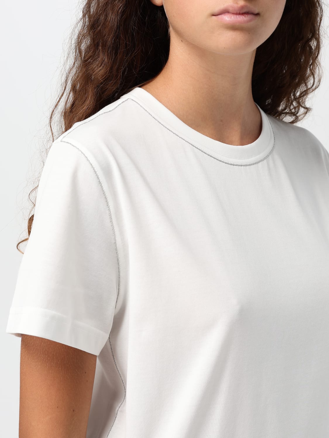 FABIANA FILIPPI Tシャツ: Tシャツ レディース Fabiana Filippi, ホワイト - Img 3