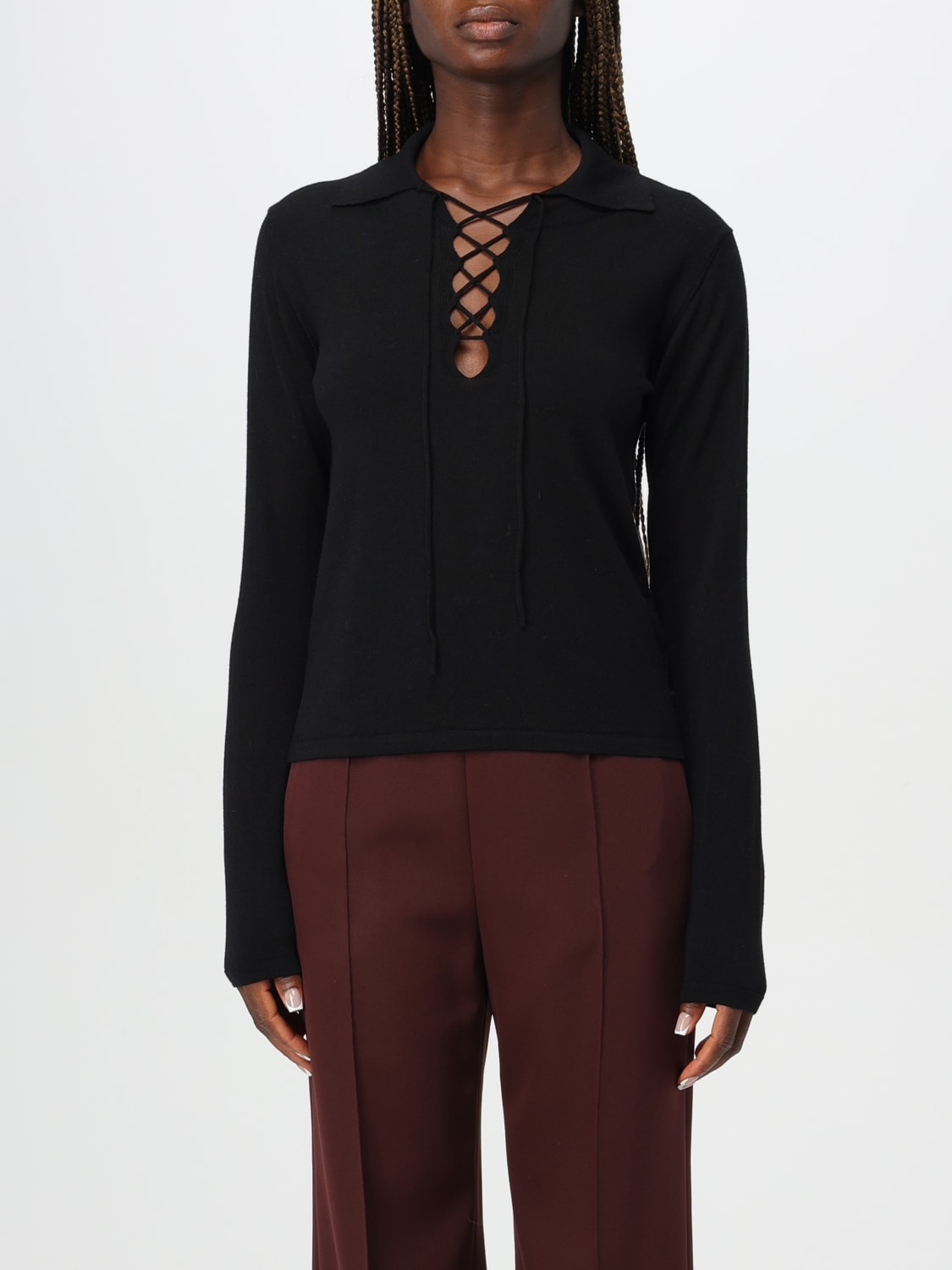 ROBERTO COLLINA SWEATER: Sweater woman Roberto Collina, Black - Img 1