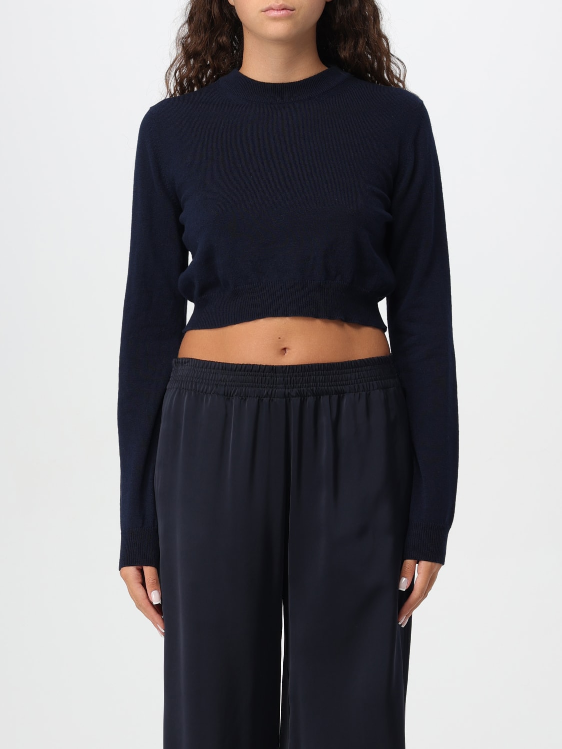 Giglio Pullover cropped Roberto Collina in maglia