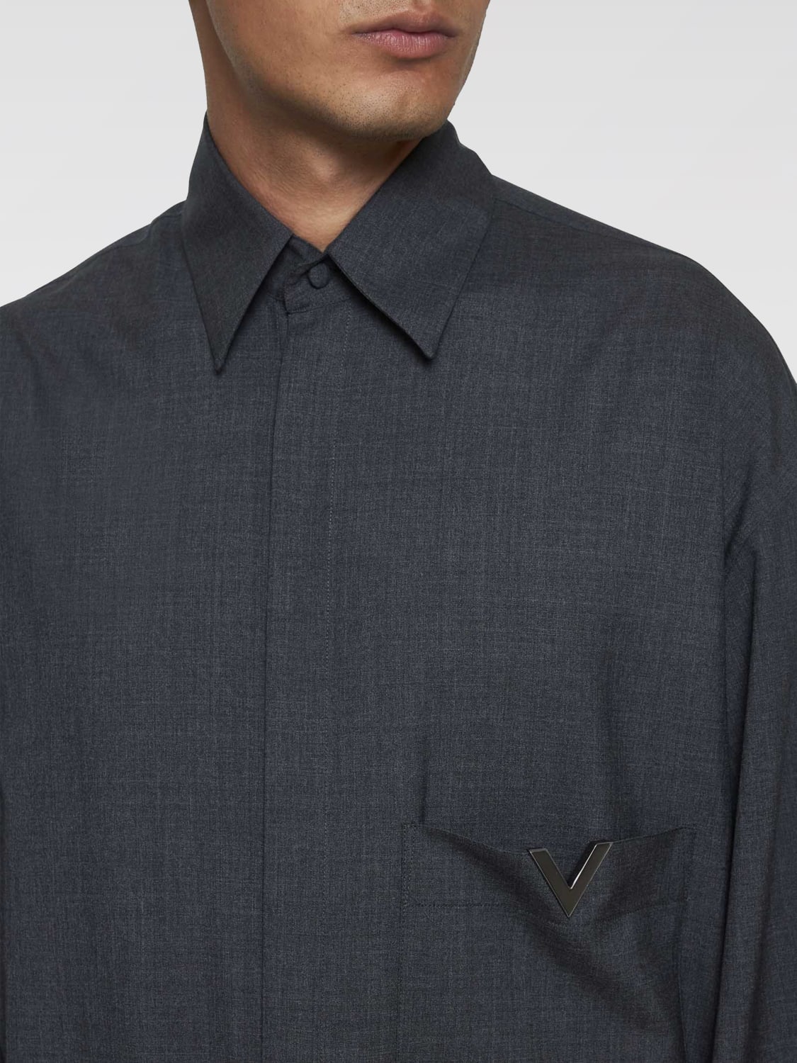 VALENTINO SHIRT: Shirt men Valentino, Grey - Img 3