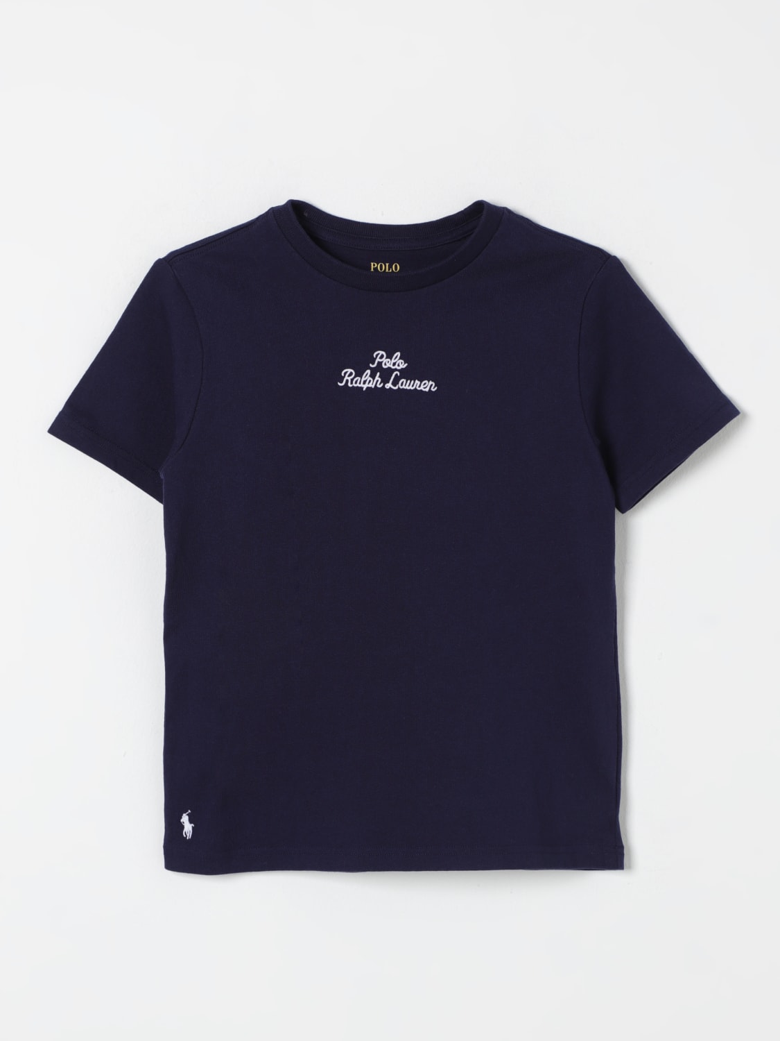 POLO RALPH LAUREN T-SHIRT: T-shirt kids Polo Ralph Lauren, Blue - Img 1