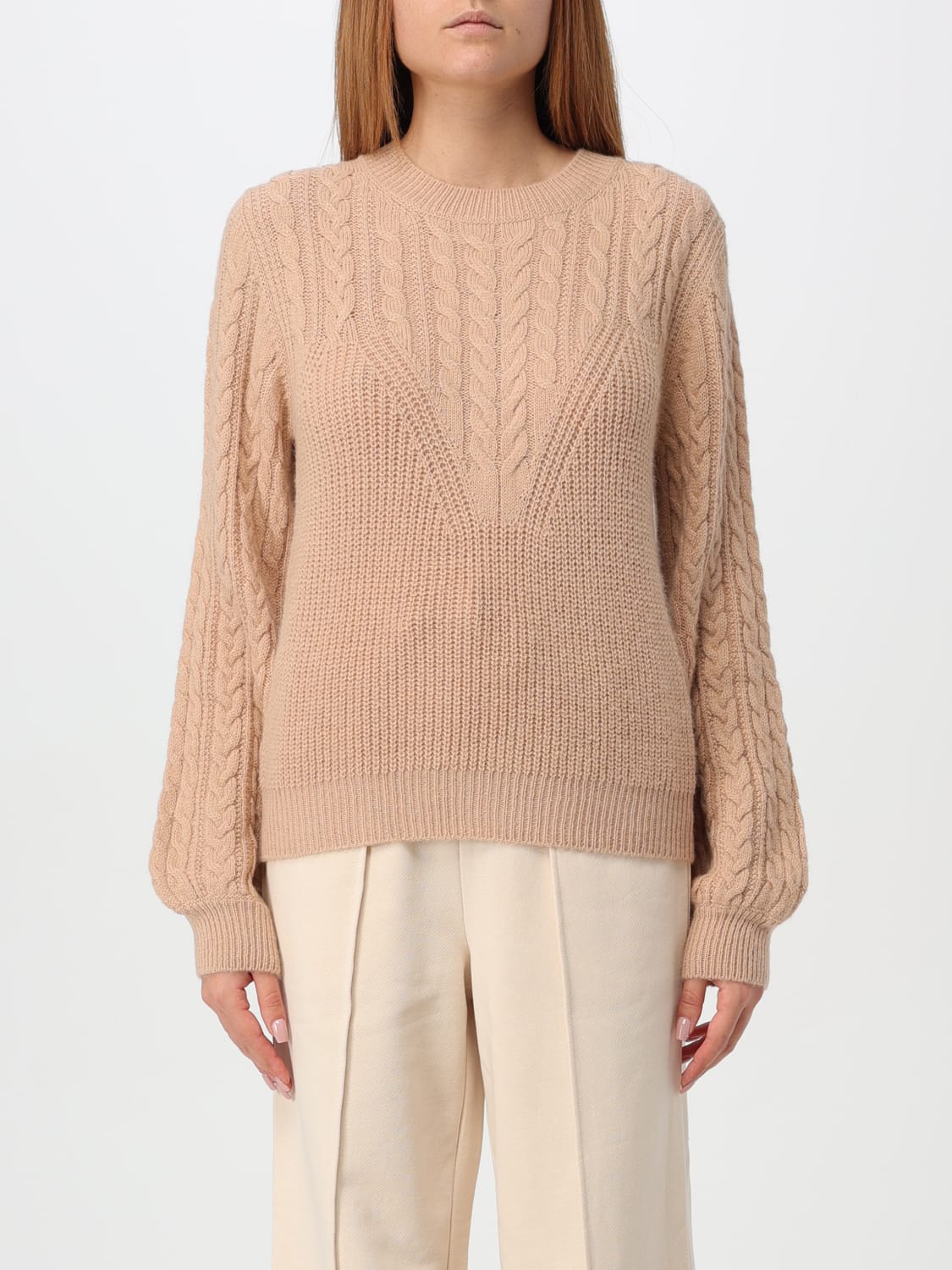 TWINSET SWEATER: Sweater woman Twinset, Sand - Img 1