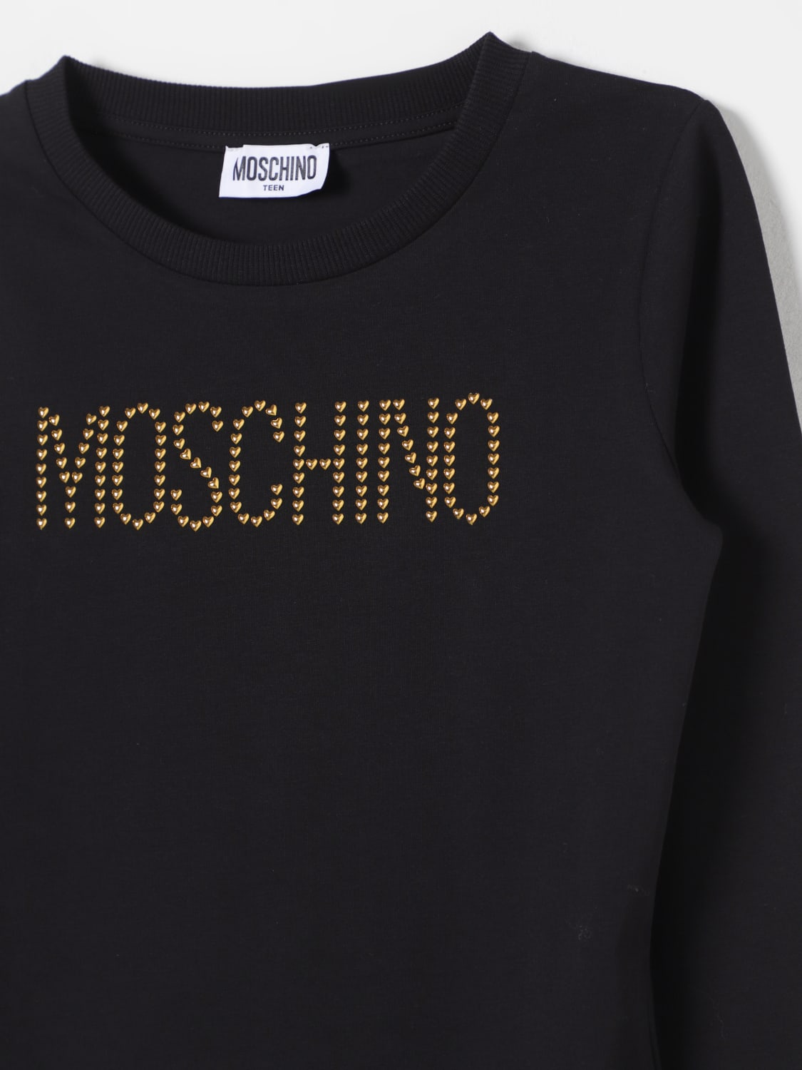 MOSCHINO T-SHIRT: Body Moschino in cotone stretch con logo , Nero - Img 3