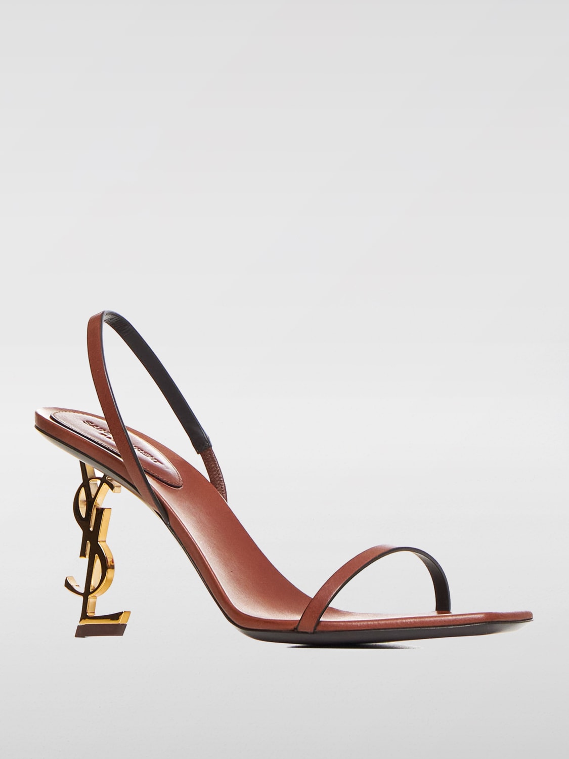 SAINT LAURENT HEELED SANDALS: Heeled sandals woman Saint Laurent, Burnt - Img 2