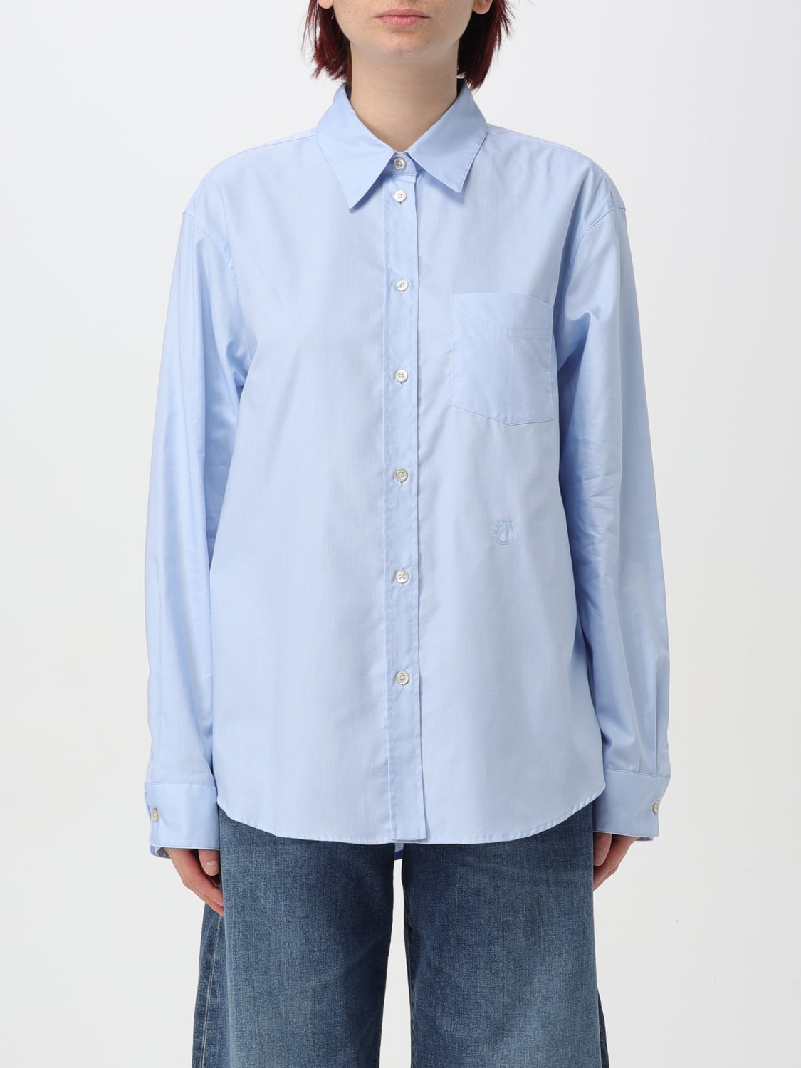 PINKO CAMISA: Camisa mujer Pinko, Azul Oscuro - Img 1