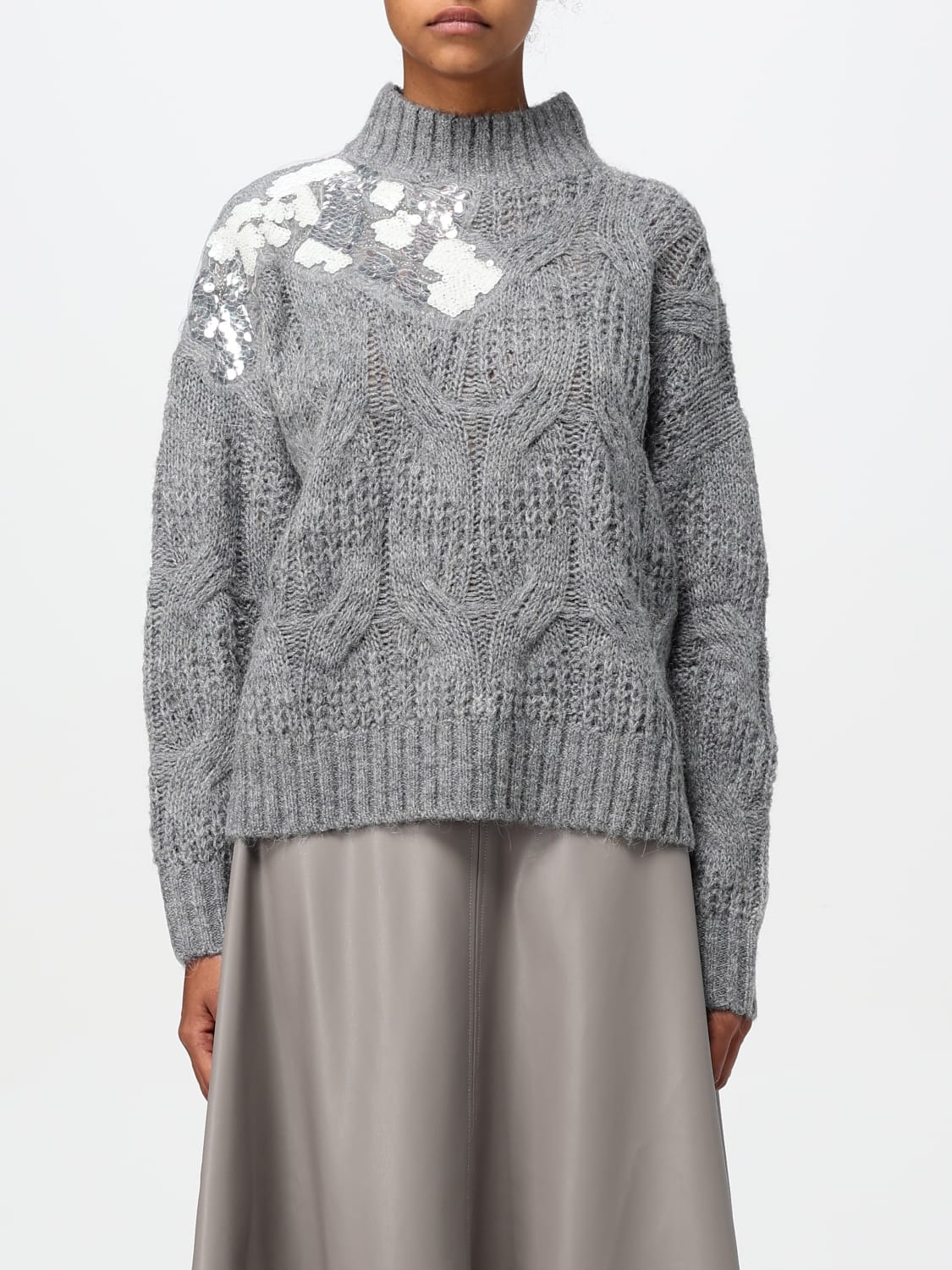 LIU JO SWEATER: Sweater woman Liu Jo, Grey - Img 1