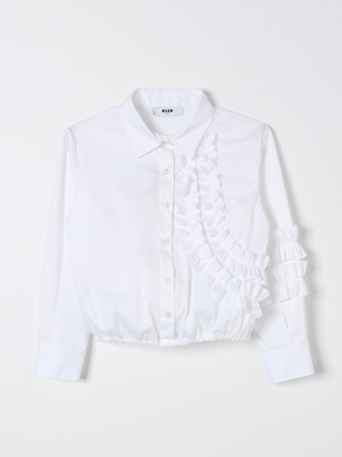 MSGM KIDS SHIRT: Shirt kids MSGM Kids, White - Img 1