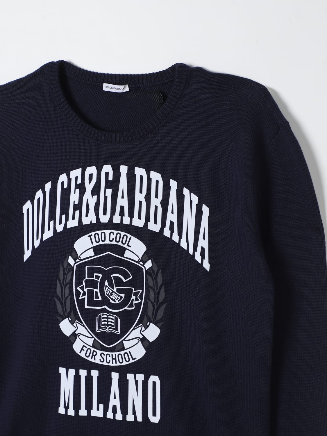 DOLCE & GABBANA 스웨터: 스웨터 남아 Dolce & Gabbana, 블루 - Img 3