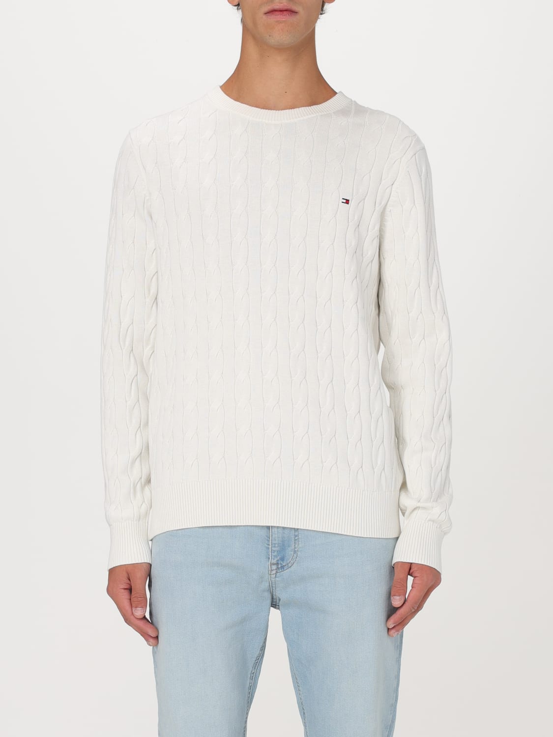 TOMMY HILFIGER SWEATER: Sweater men Tommy Hilfiger, Ivory - Img 1