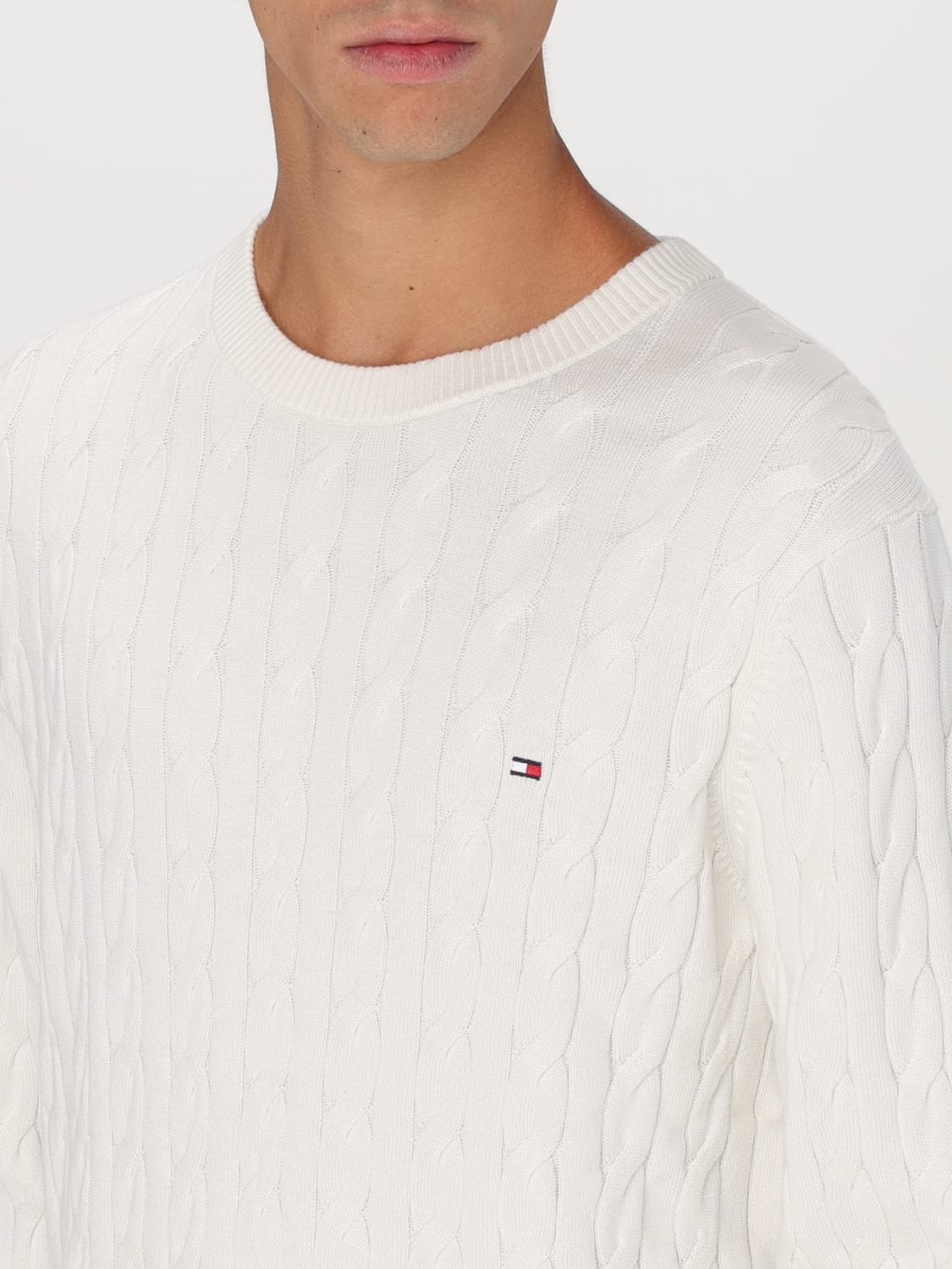 TOMMY HILFIGER PULLOVER: Pullover herren Tommy Hilfiger, Ivory - Img 4