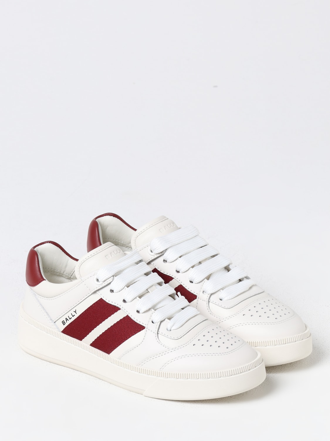 BALLY SNEAKERS: Sneakers Bally in pelle, Bianco - Img 2