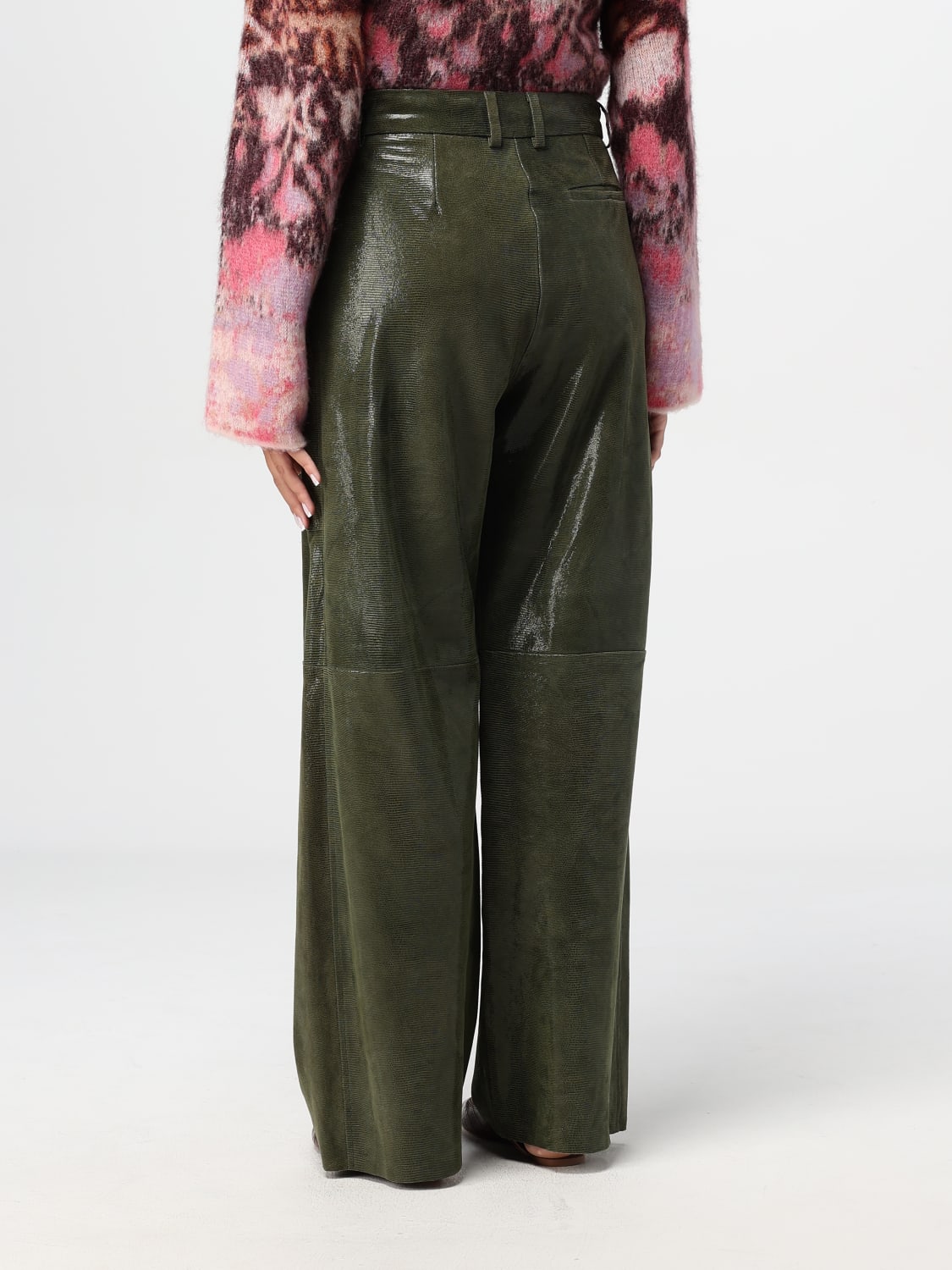 パンツ FORTE FORTE Women Straight Pants 13628MYPANTS 6037 GREEN 23719797_53829995_600.jpg