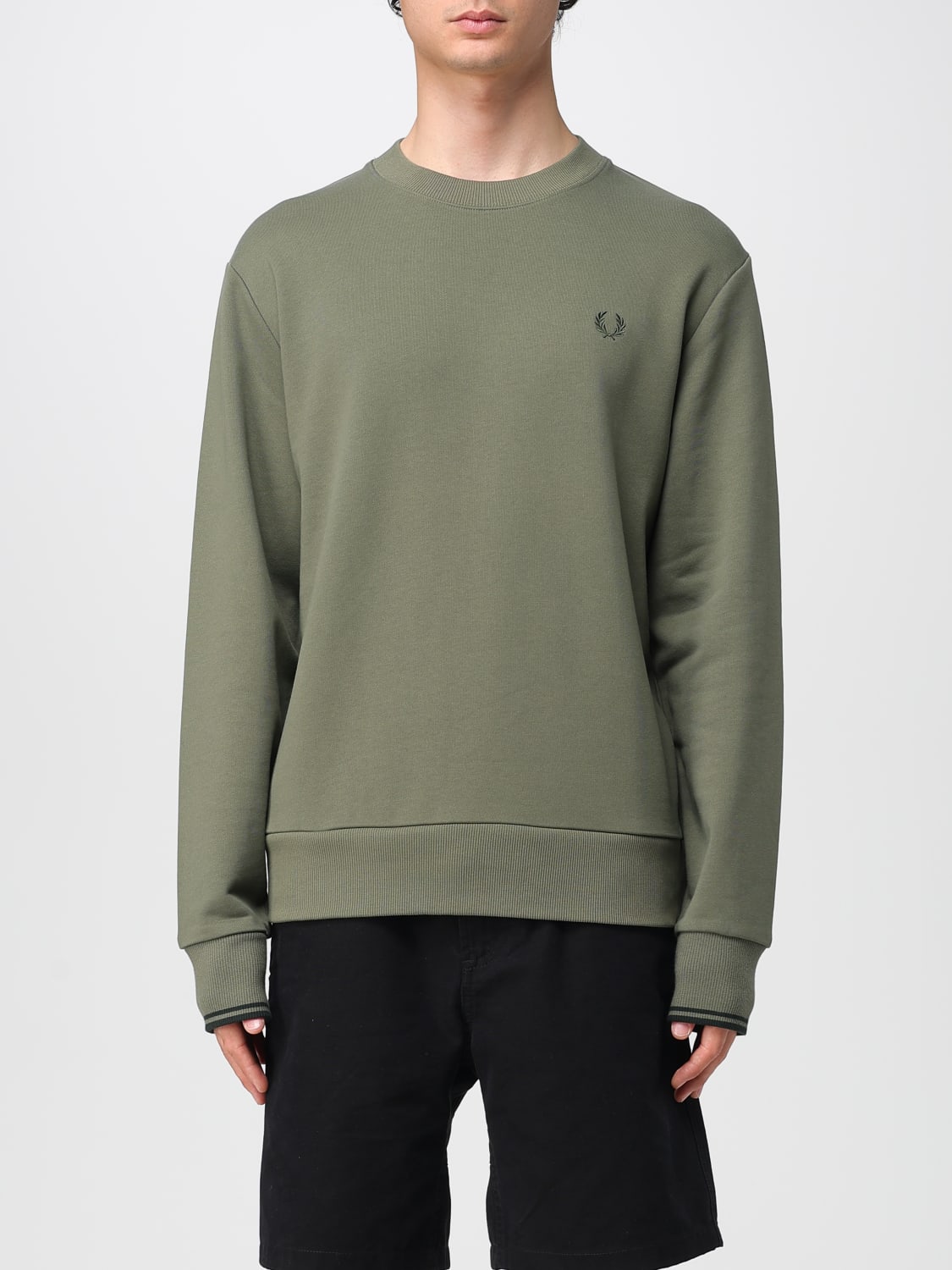 FRED PERRY SUDADERA: Sudadera hombre Fred Perry, Verde Botella - Img 1