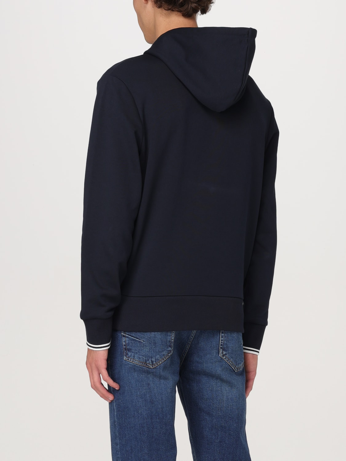 FRED PERRY FELPA: Felpa con cappuccio Fred Perry, Blue - Img 2