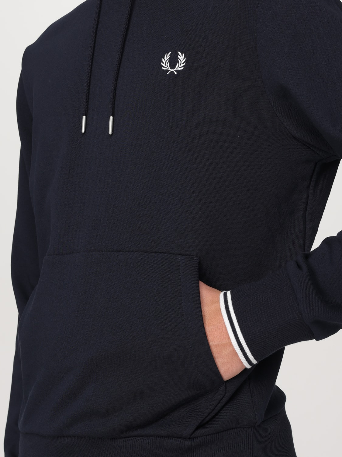 FRED PERRY FELPA: Felpa con cappuccio Fred Perry, Blue - Img 3