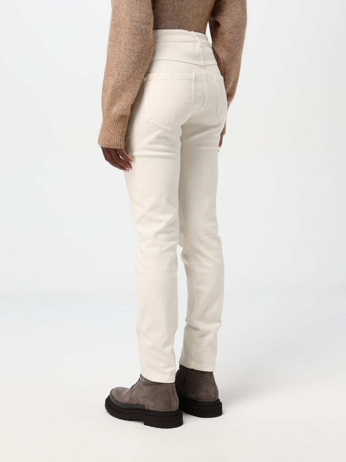 BRUNELLO CUCINELLI PANTS: Pants woman Brunello Cucinelli, White - Img 3