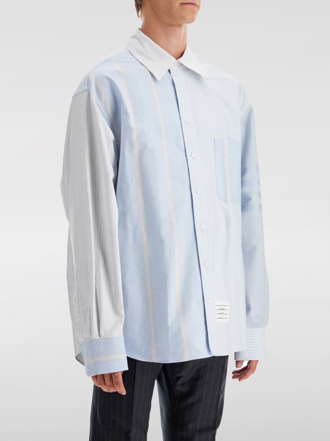 THOM BROWNE SHIRT: Shirt men Thom Browne, Sky Blue - Img 1