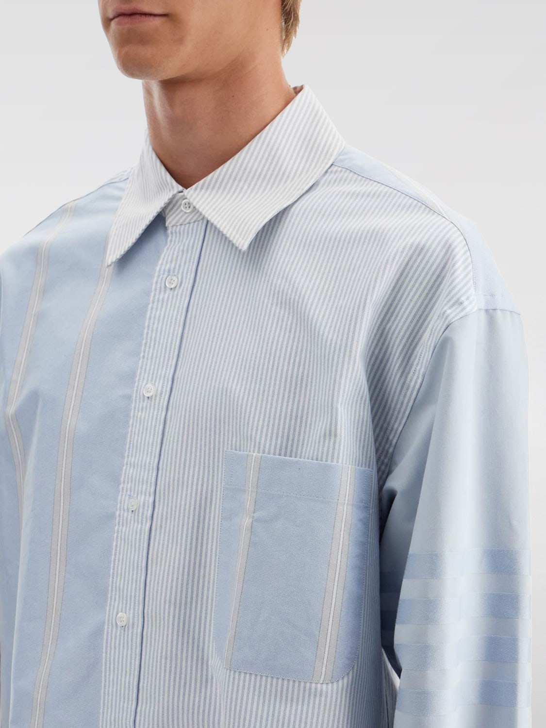 THOM BROWNE SHIRT: Shirt men Thom Browne, Sky Blue - Img 3