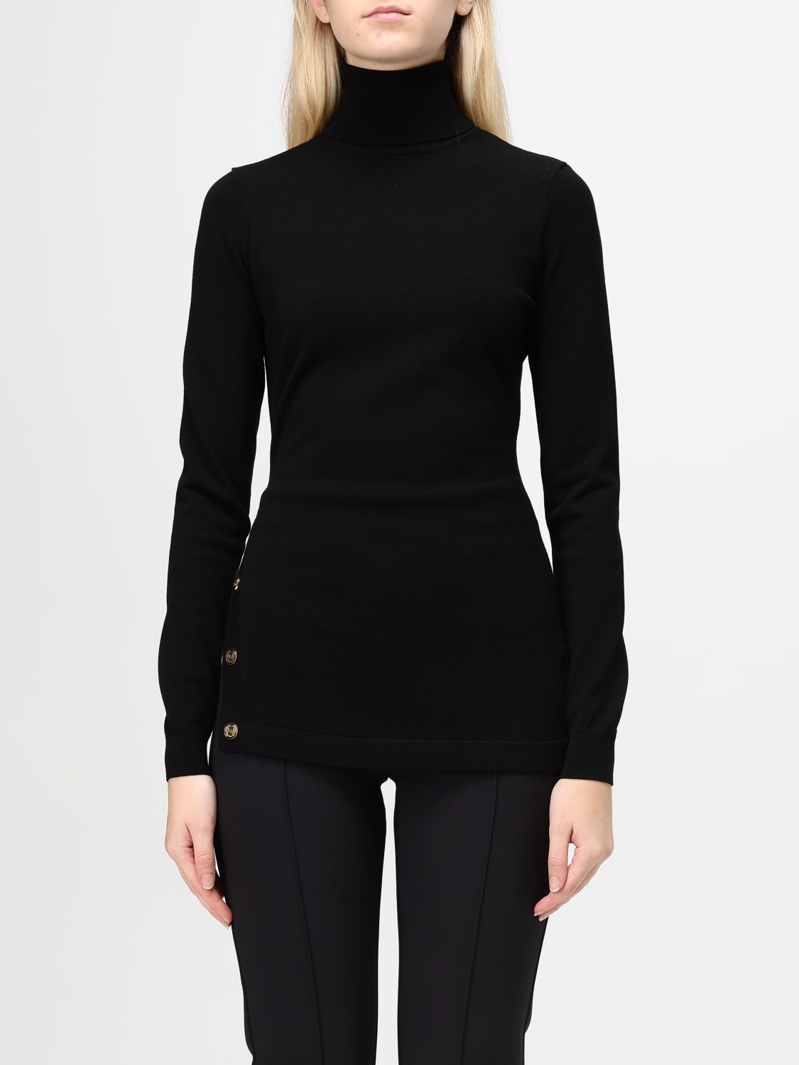 ELISABETTA FRANCHI MAGLIA: Maglia a dolcevita Elisabetta Franchi, Nero - Img 1