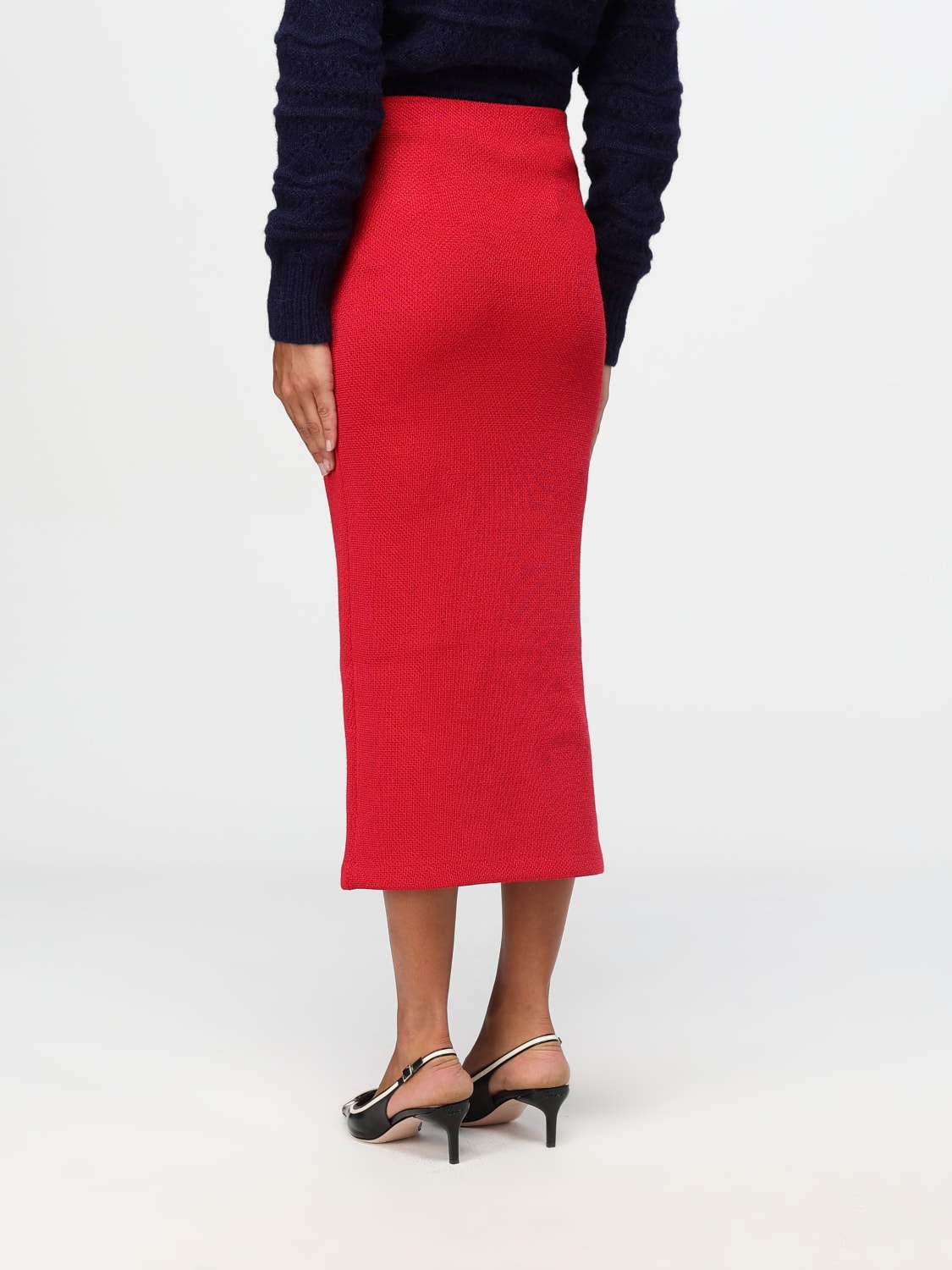 SELF-PORTRAIT: Skirt woman - Red | Self-Portrait skirt