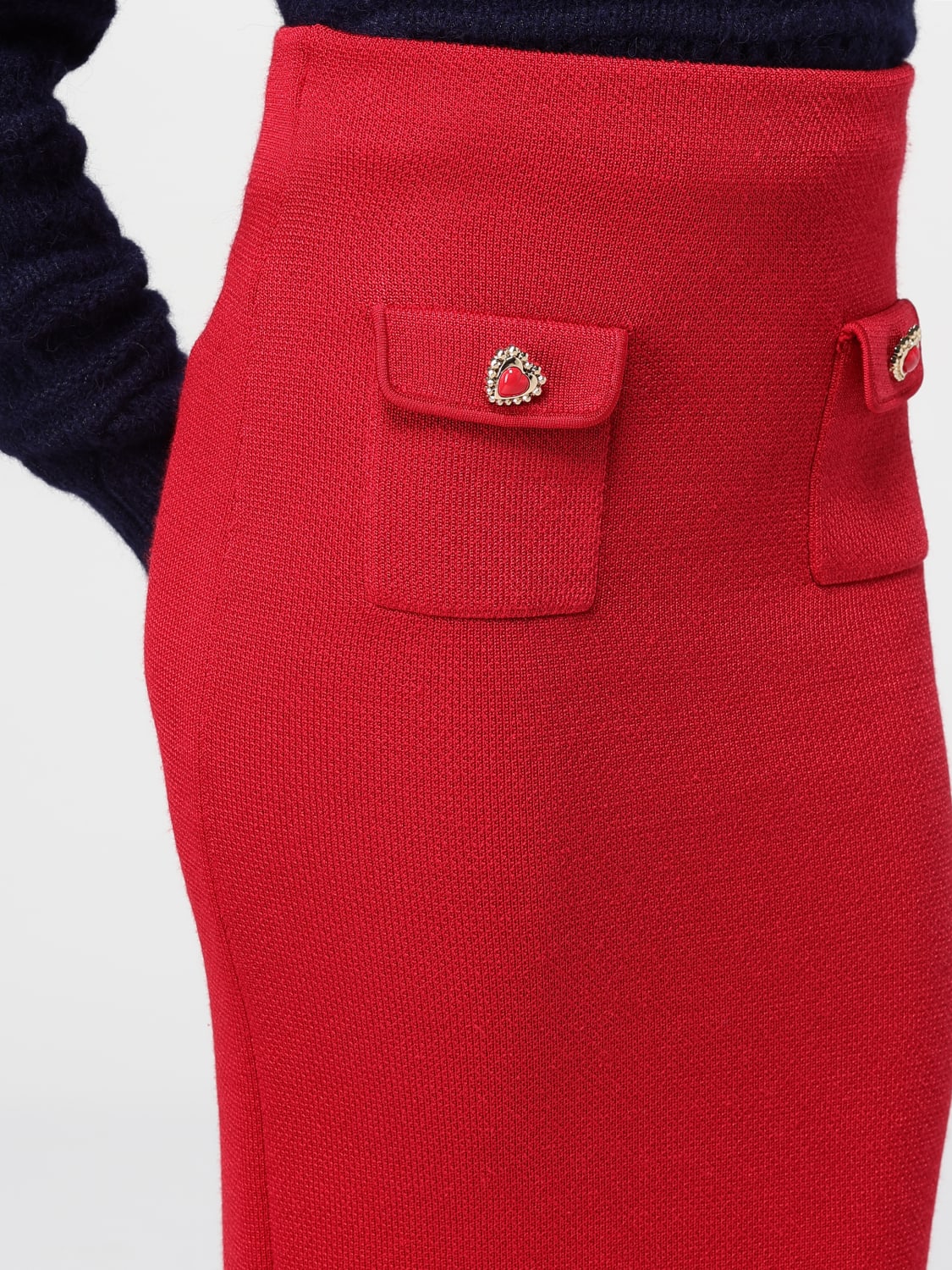 SELF-PORTRAIT: Skirt woman - Red | Self-Portrait skirt
