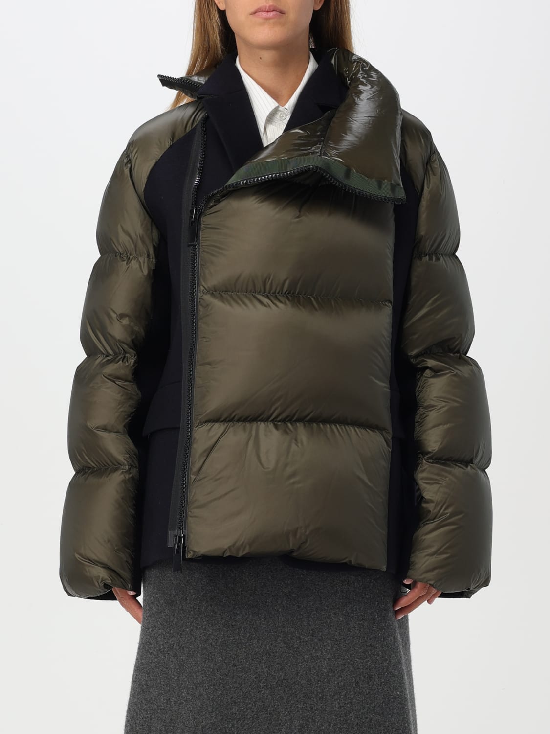 SACAI JACKET: Jacket woman Sacai, Kaki - Img 1