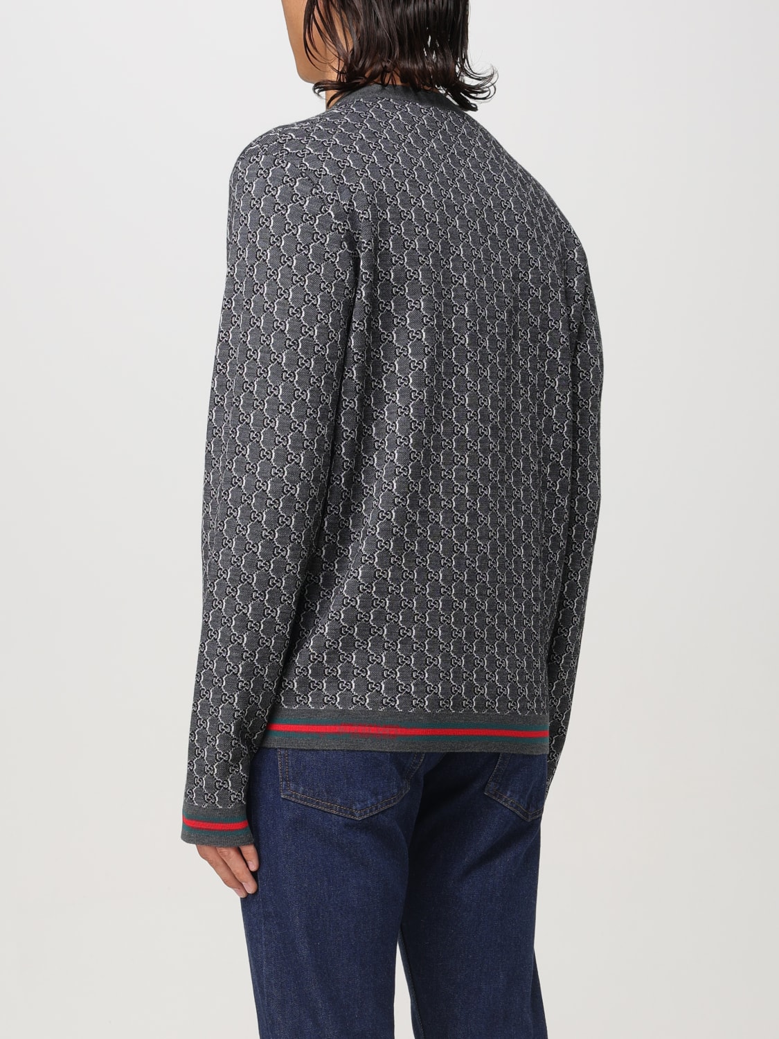 GUCCI CARDIGAN: Sweater men Gucci, Grey - Img 3