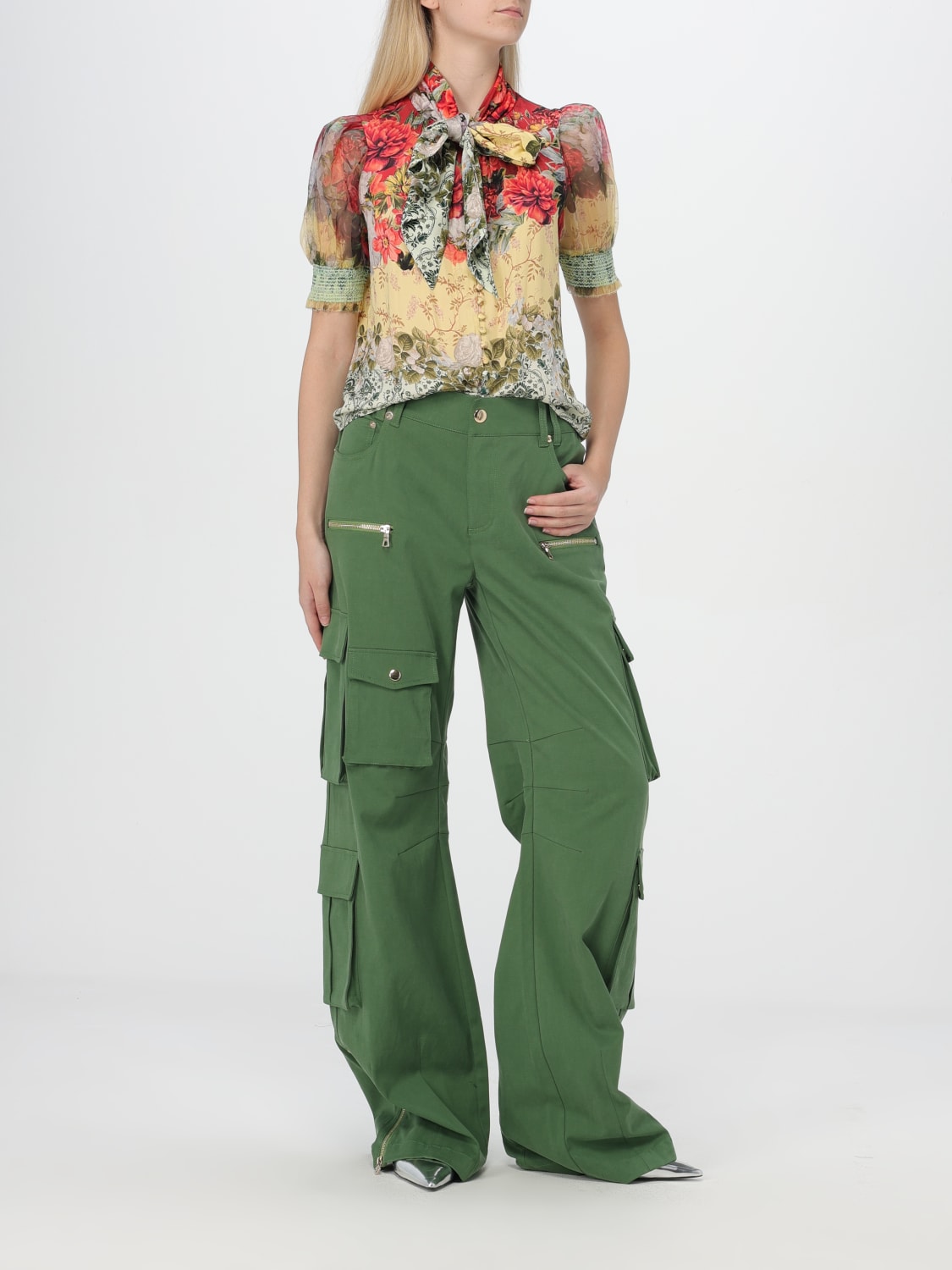 ALICE+OLIVIA PANTALON: Pantalon femme Alice+olivia, Vert - Img 2