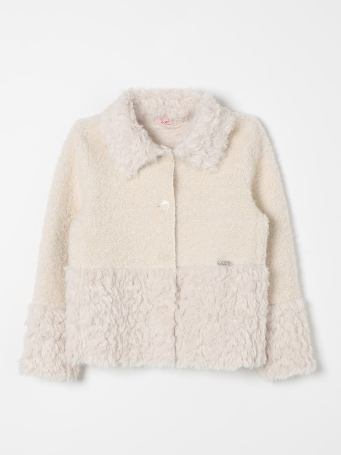 LIU JO CAPPOTTO: Montone Liu Jo in shearling, Burro - Img 1