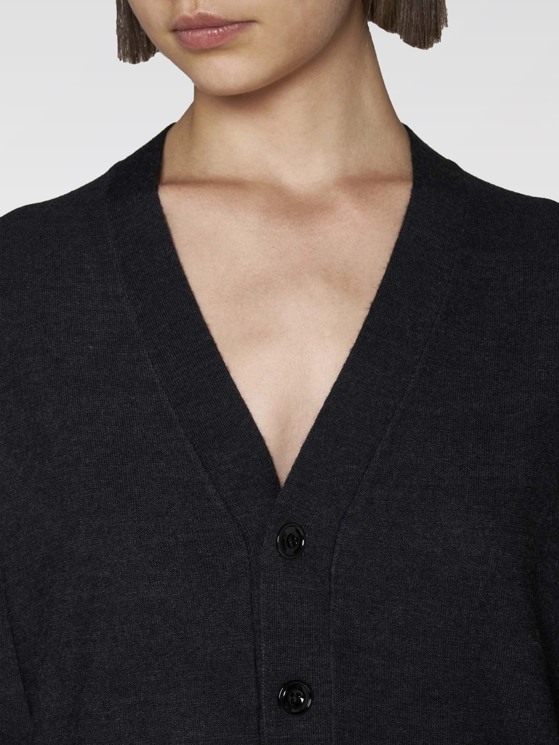 LEMAIRE CARDIGAN: Cardigan woman Lemaire, Charcoal - Img 3