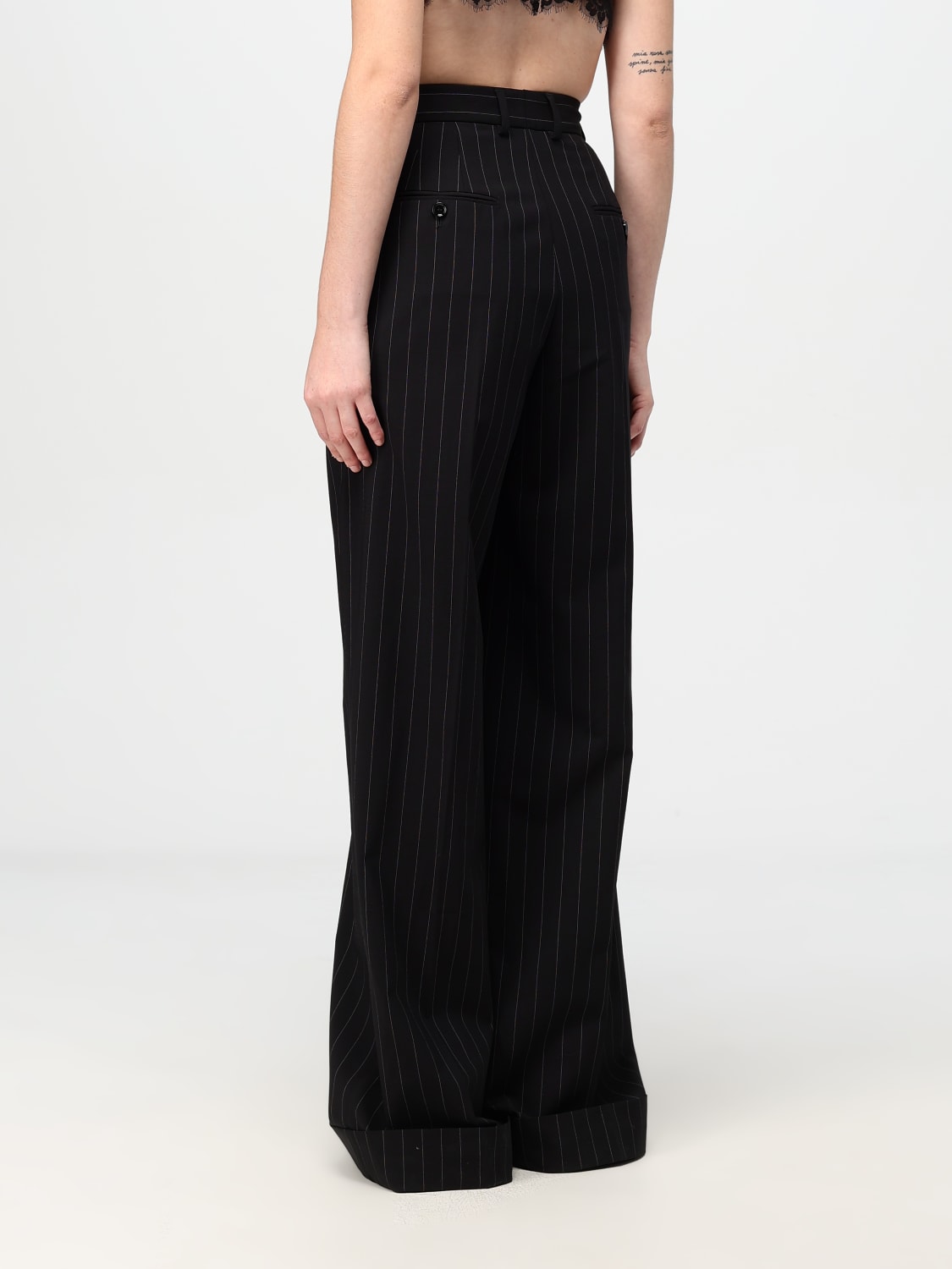 DOLCE & GABBANA PANTALONI: Pantalone Dolce & Gabbana in lana vergine , Rigato - Img 3