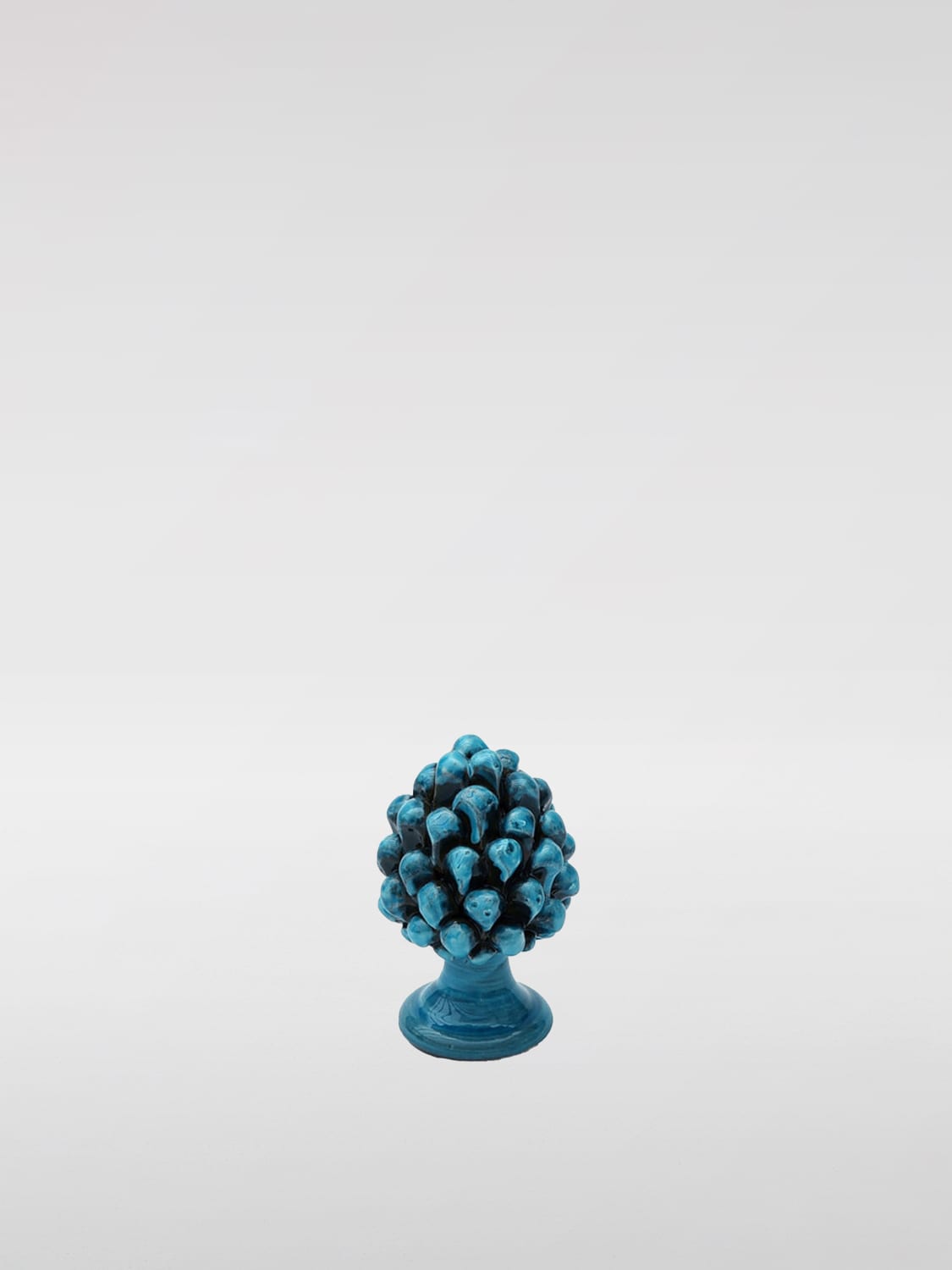 BARTES ACCESSORI DECORATIVI: Pigna Ingobbio Bartes in ceramica , Blue - Img 1