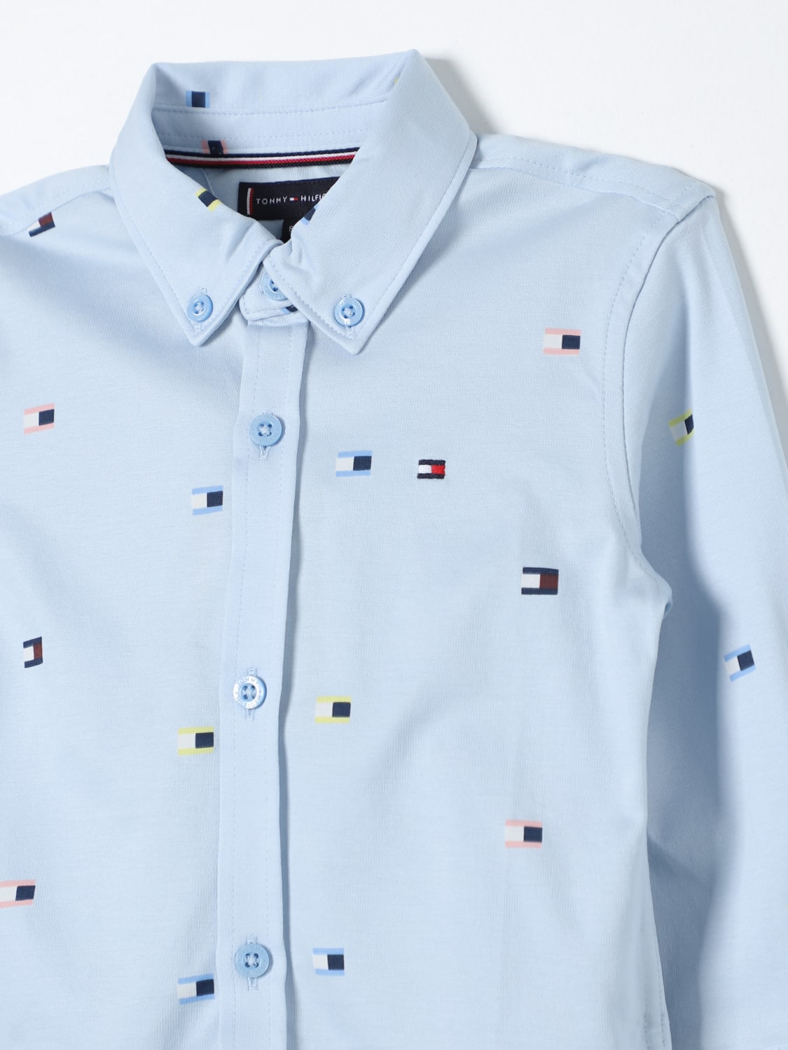 TOMMY HILFIGER SHIRT: Shirt kids Tommy Hilfiger, Sky Blue - Img 3