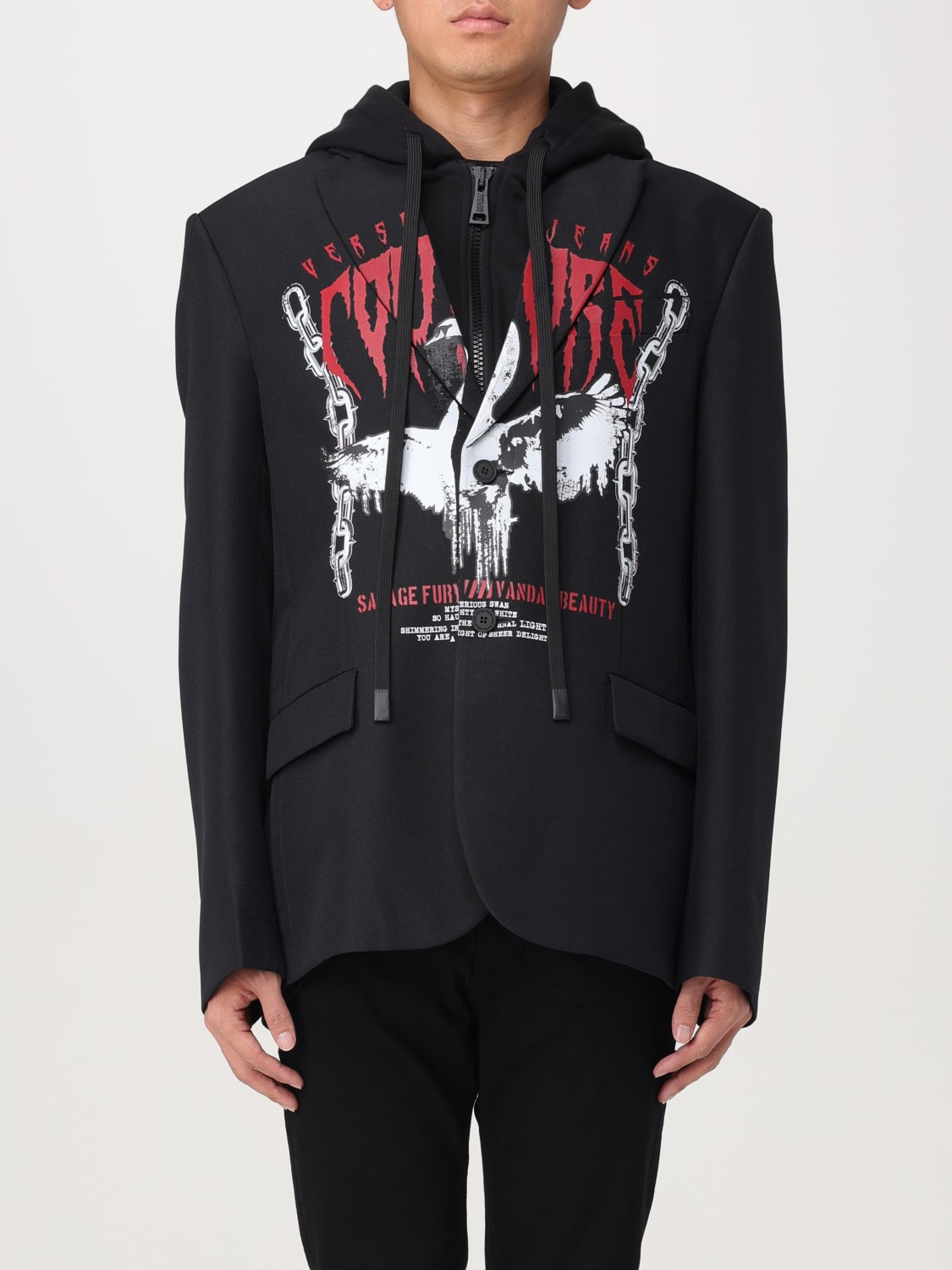 VERSACE JEANS COUTURE AMERICANA: Americana hombre Versace Jeans Couture, Negro - Img 1