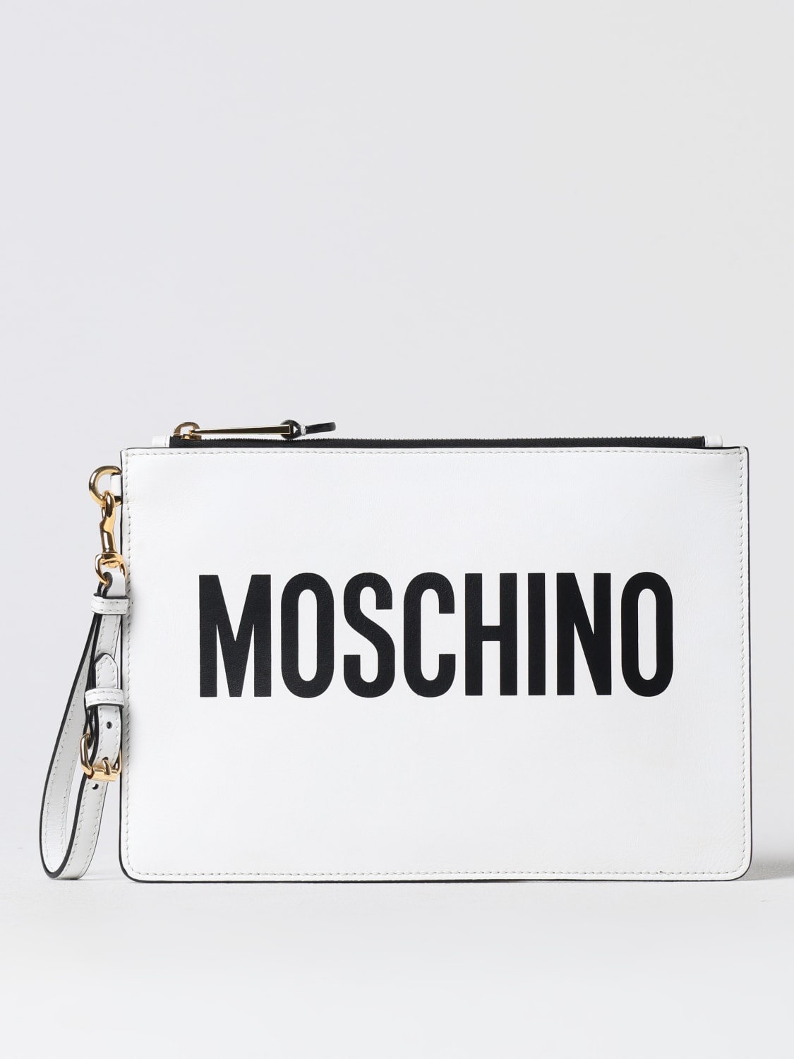 MOSCHINO COUTURE Sac pochette femme Blanc Sac Pochette Moschino Couture 84058001 en ligne sur GIGLIO.COM