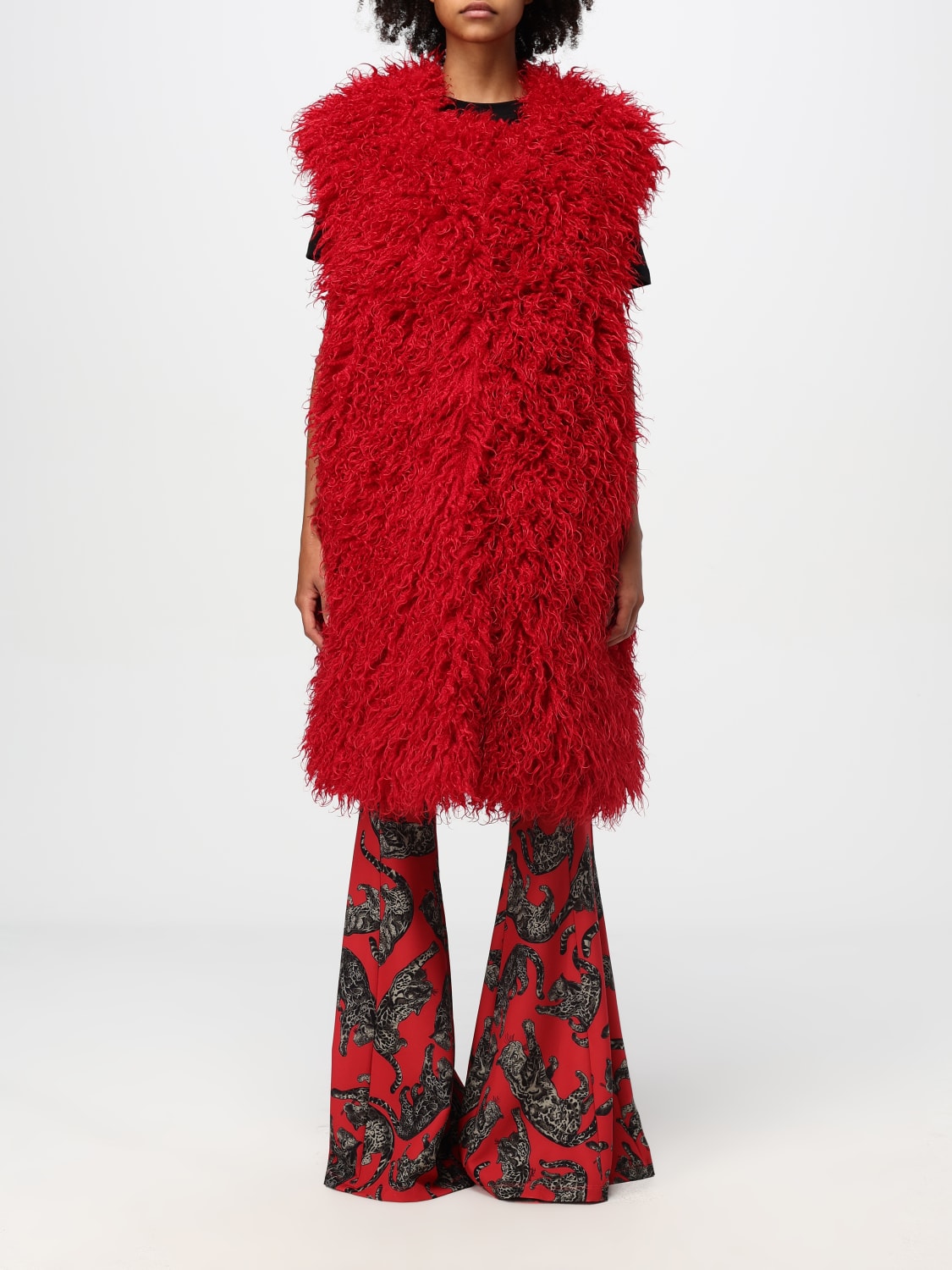 JUST CAVALLI FUR COATS: Fur coats woman Just Cavalli, Red - Img 1