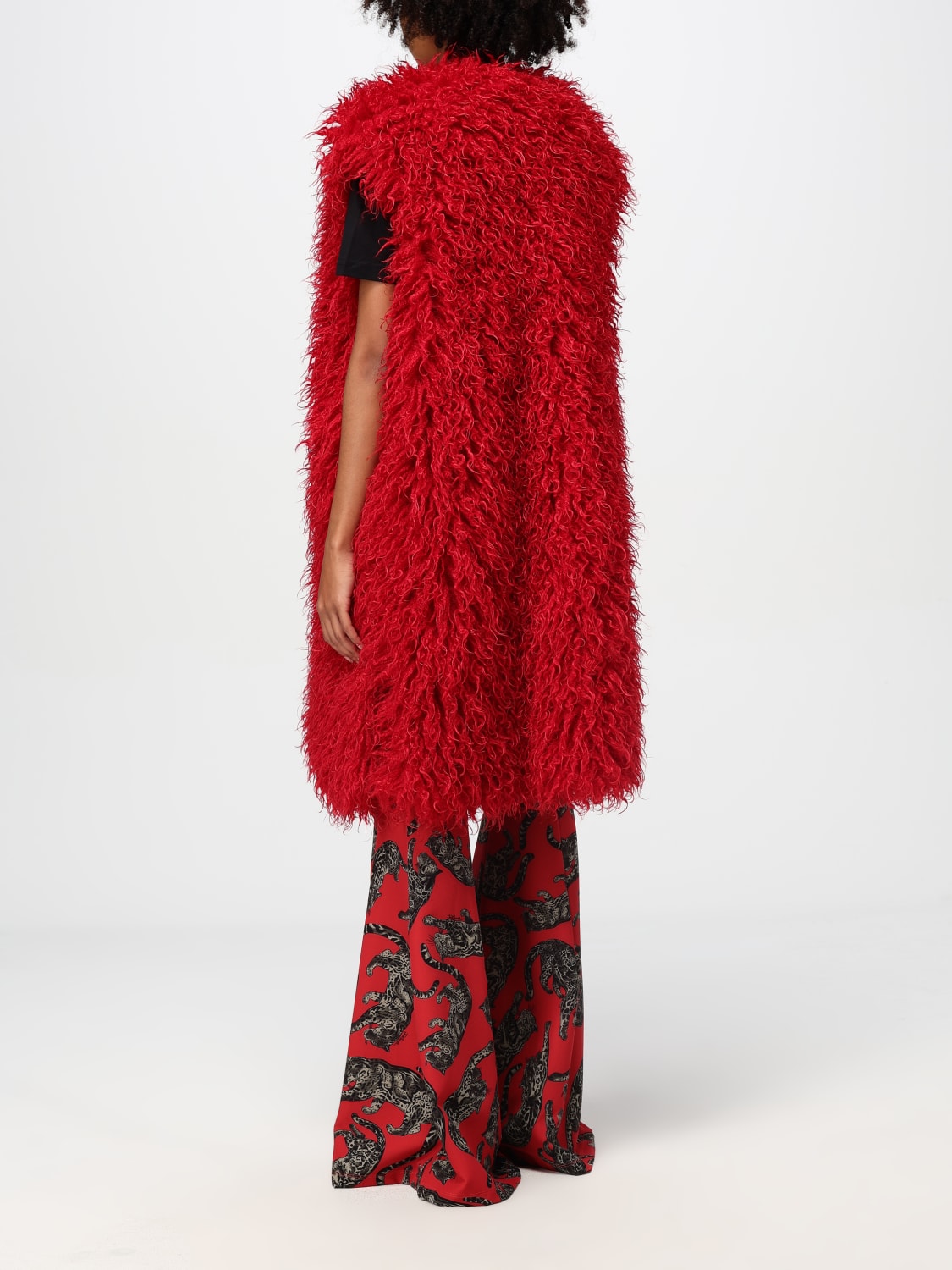 JUST CAVALLI FUR COATS: Fur coats woman Just Cavalli, Red - Img 3