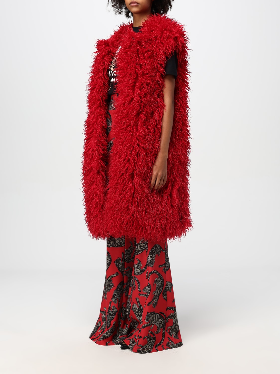 JUST CAVALLI FUR COATS: Fur coats woman Just Cavalli, Red - Img 4