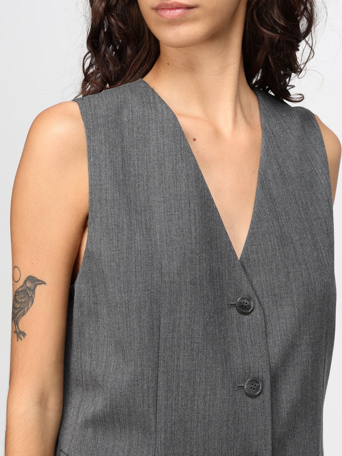 TWINSET WAISTCOAT: Twinset women's vest, Grey - Img 3