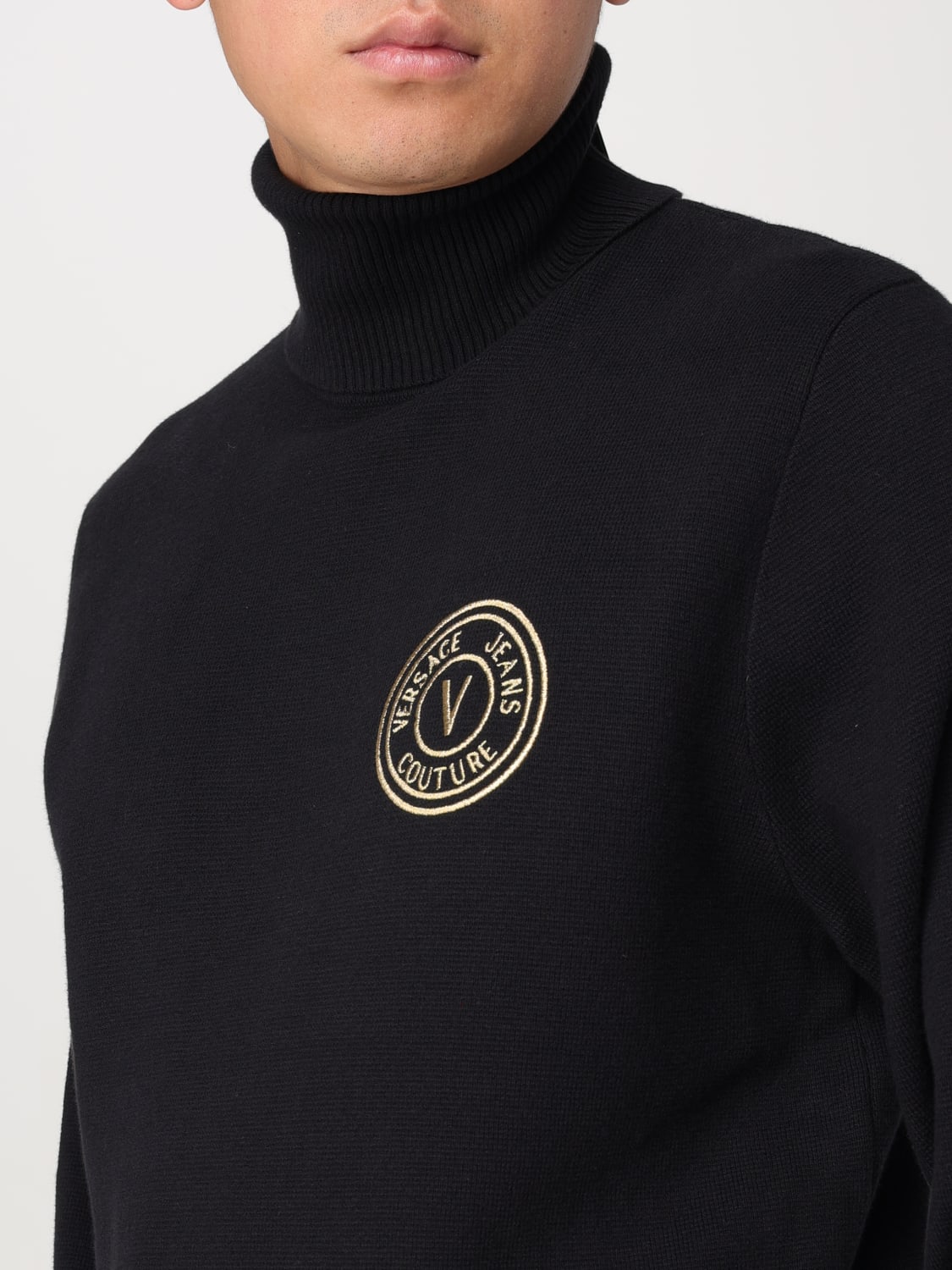 VERSACE JEANS COUTURE SWEATER: Sweater men Versace Jeans Couture, Gold - Img 3